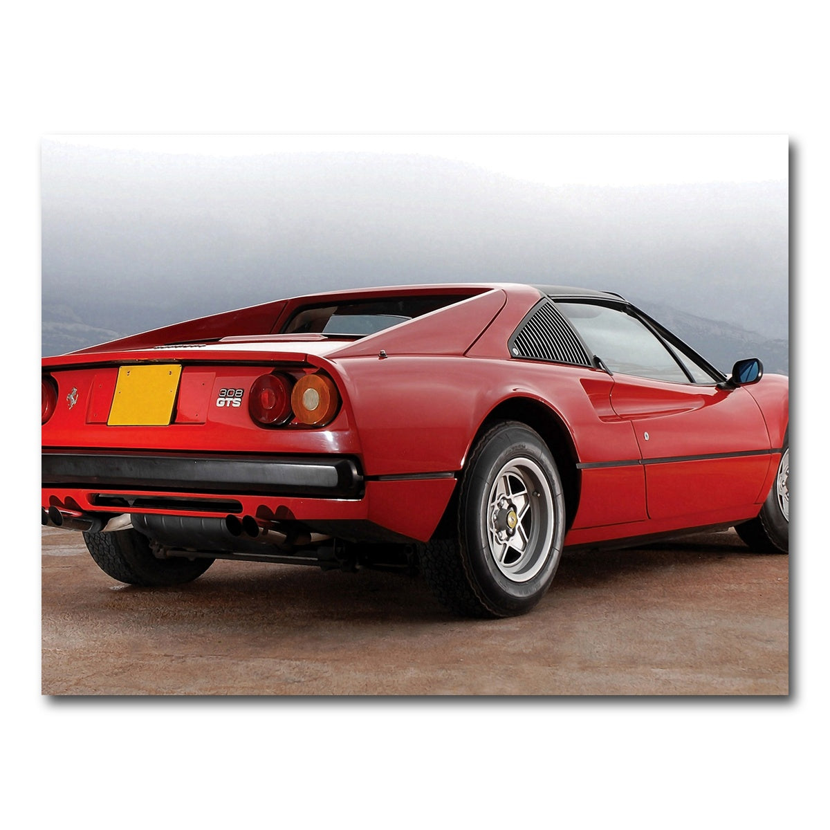 AUTO-MOCKUP WHITE | '77 Ferrari GTS | 1 Piece | Gallery Wrap Canvas | group=4x3