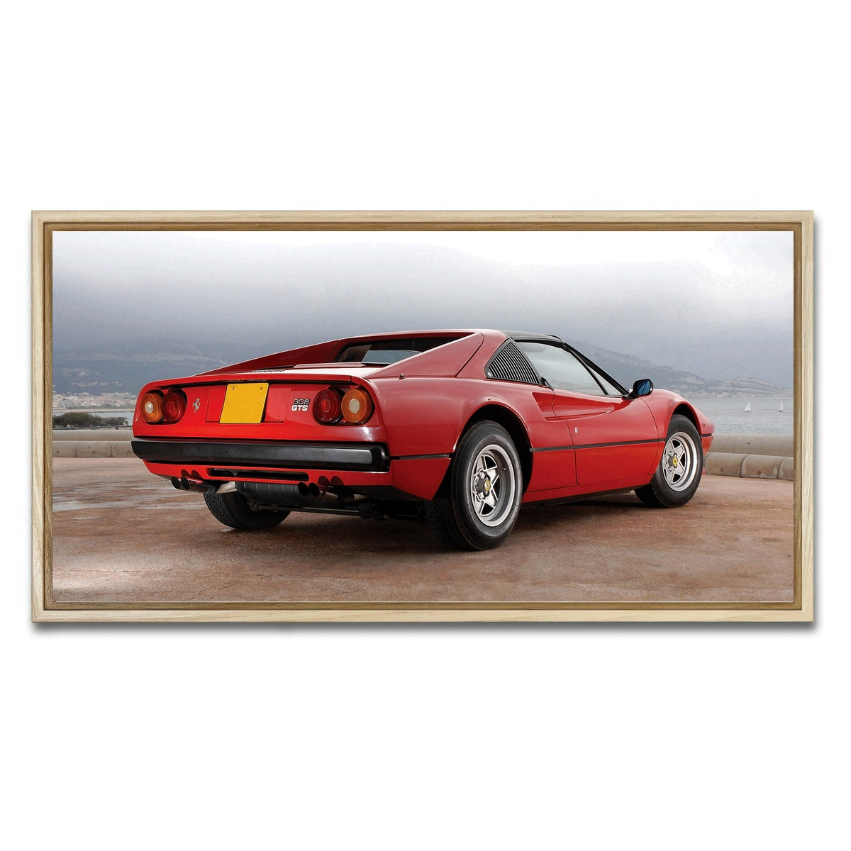 AUTO-MOCKUP WHITE | '77 Ferrari GTS | 1 Piece | Natural Framed Canvas | group=2x1