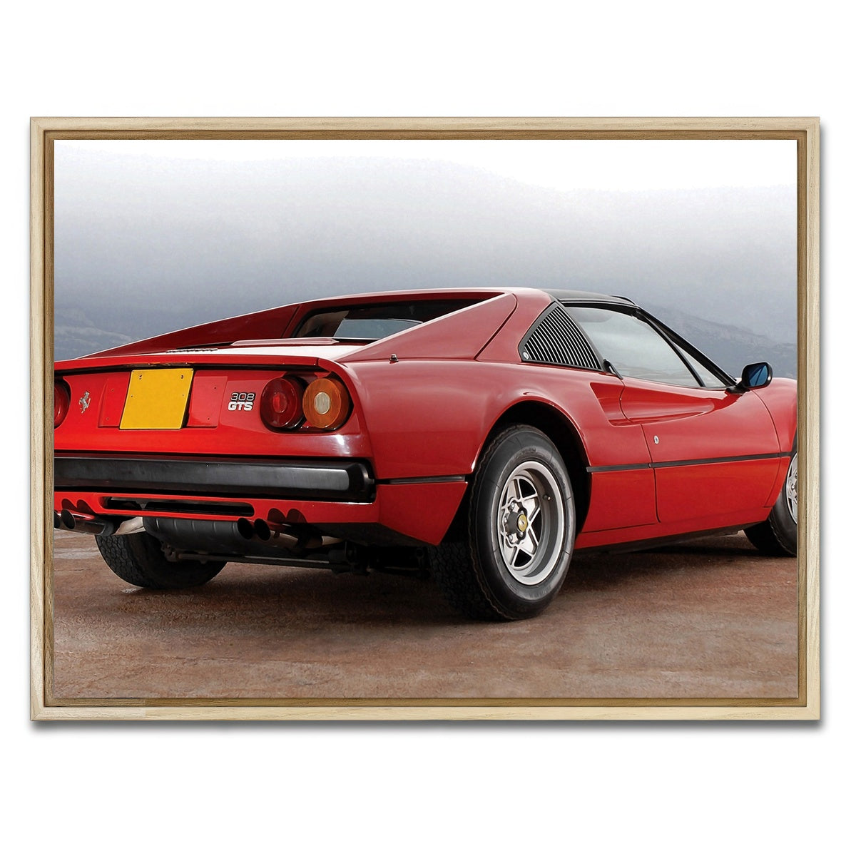 AUTO-MOCKUP WHITE | '77 Ferrari GTS | 1 Piece | Natural Framed Canvas | group=4x3