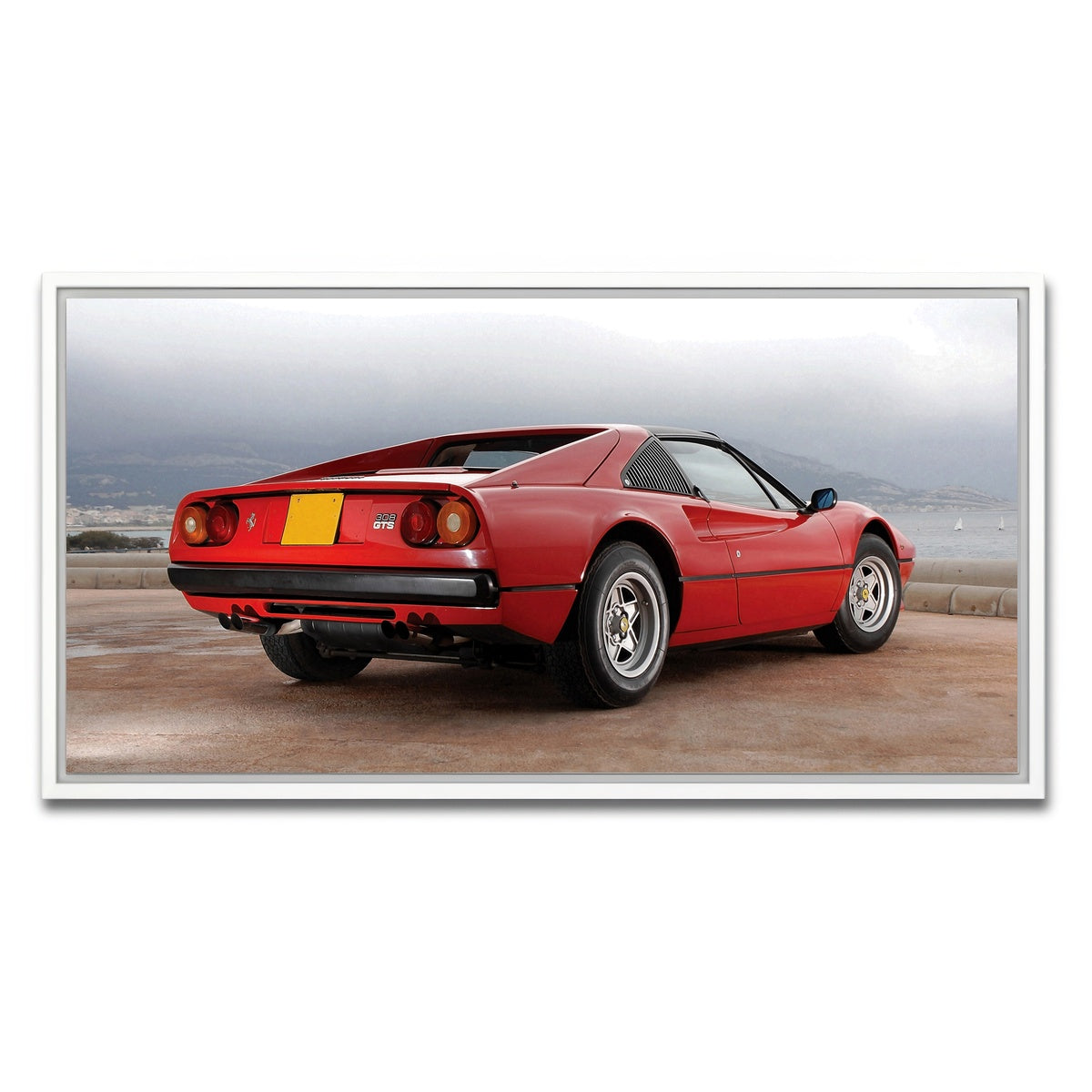 AUTO-MOCKUP WHITE | '77 Ferrari GTS | 1 Piece | White Framed Canvas | group=2x1