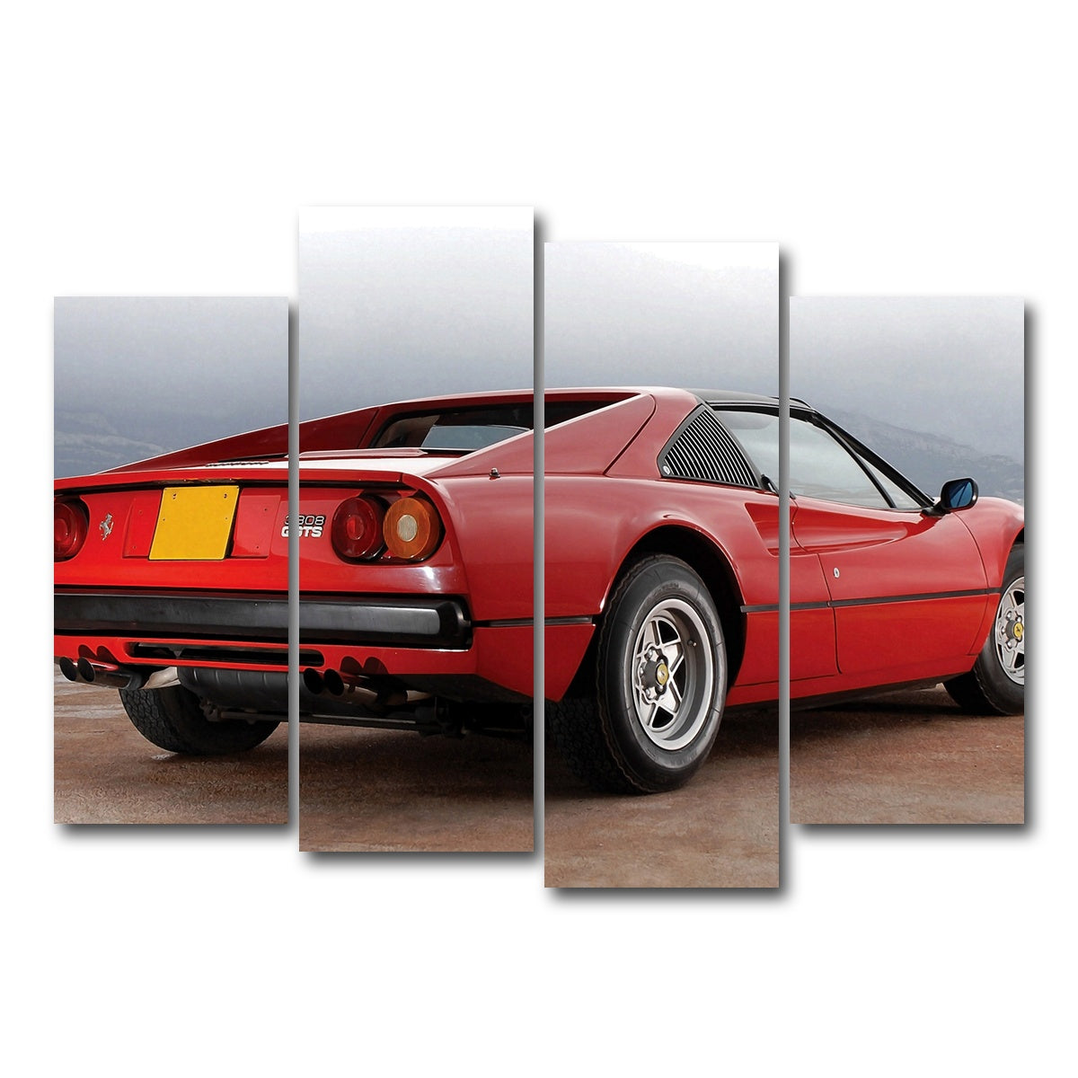 AUTO-MOCKUP WHITE | '77 Ferrari GTS | 4 Piece | Gallery Wrap Canvas | group=4_normal