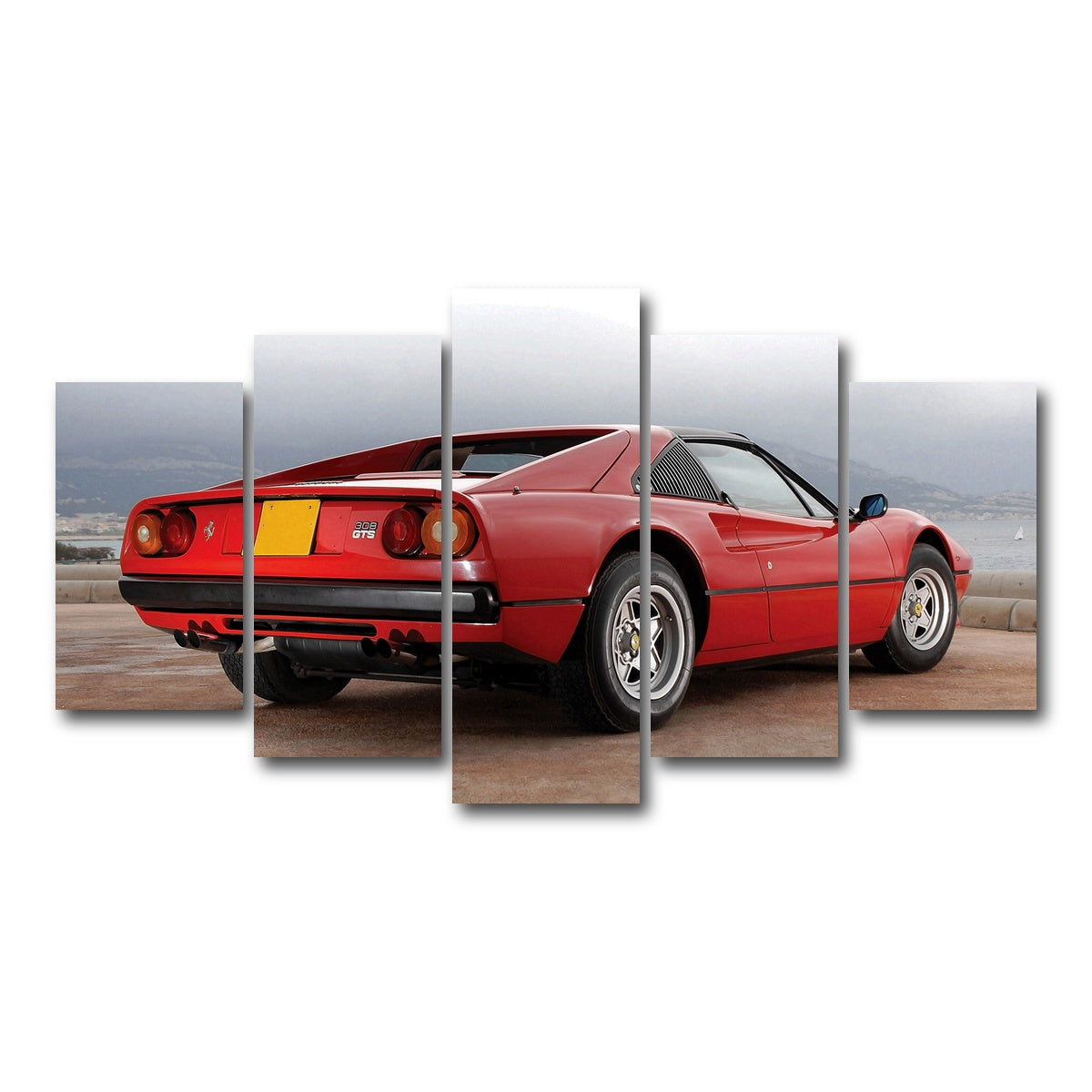 AUTO-MOCKUP WHITE | '77 Ferrari GTS | 5 Piece | Gallery Wrap Canvas | group=5_normal