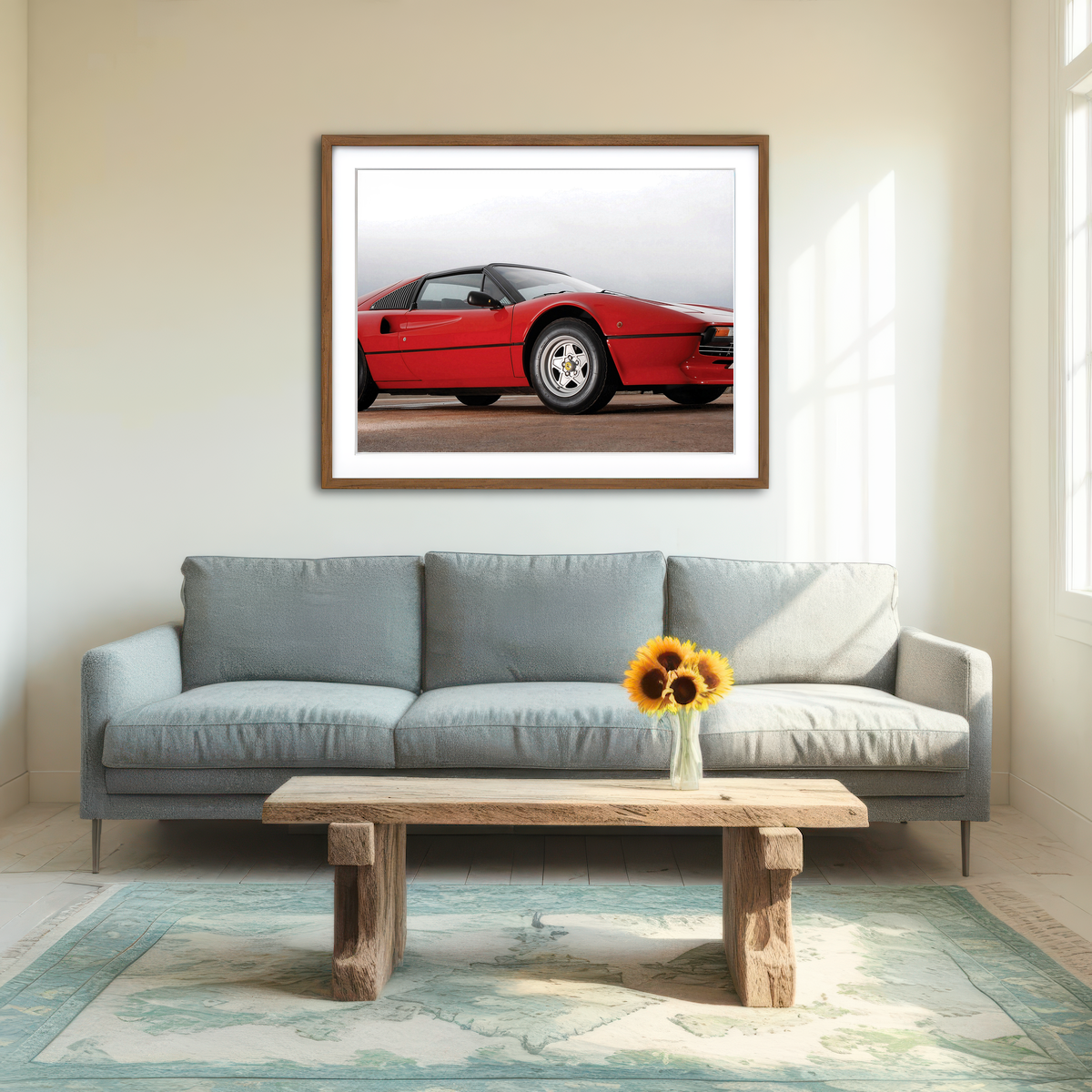 AUTO-MOCKUP ROOM | '77 Ferrari Wall Art