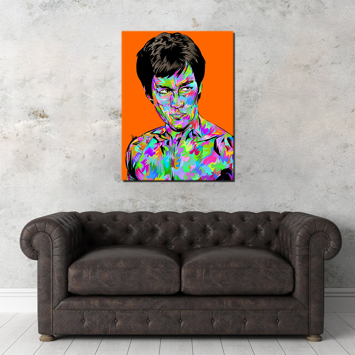 Abstract Bruce Lee Wall Art