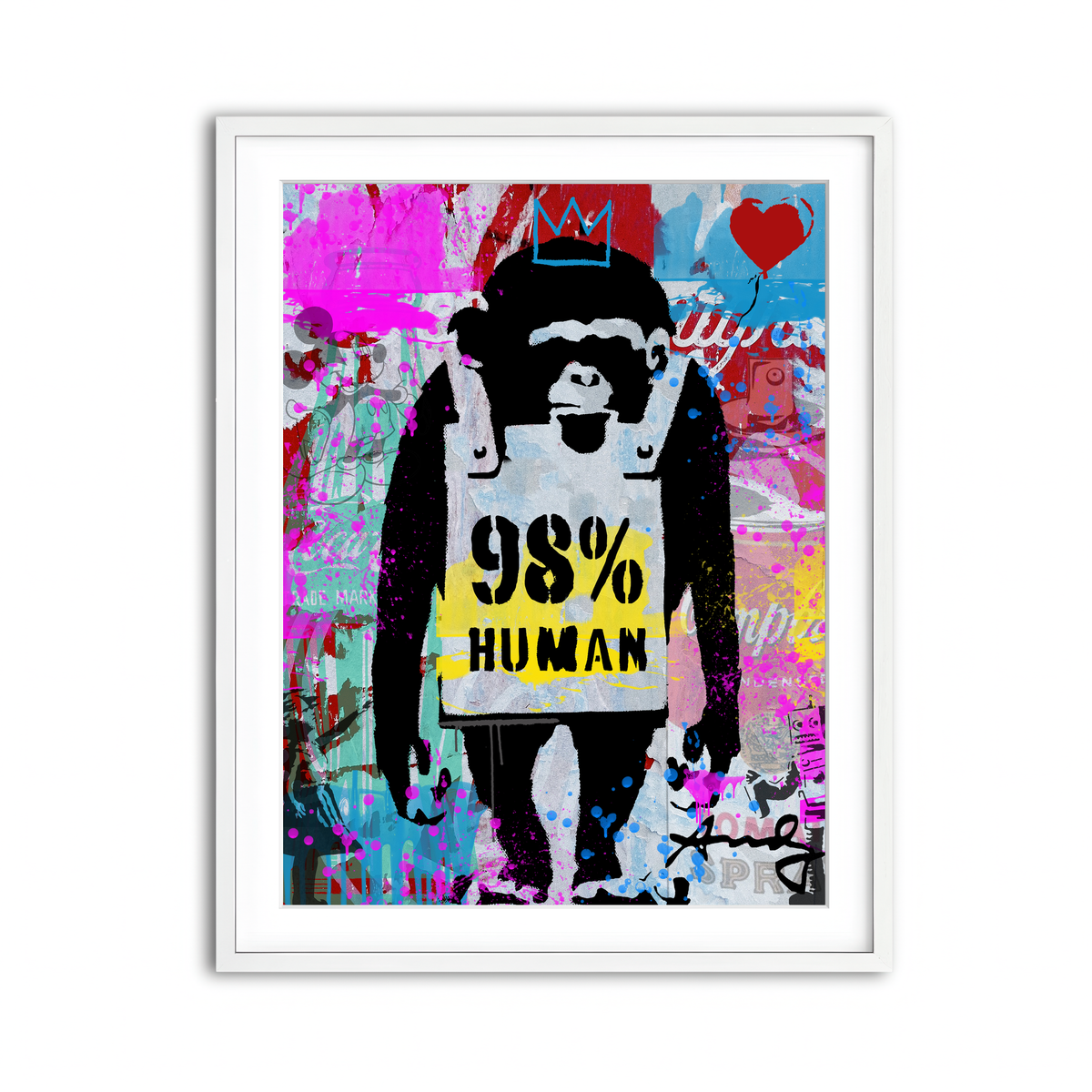 Framed Print 3x4 White