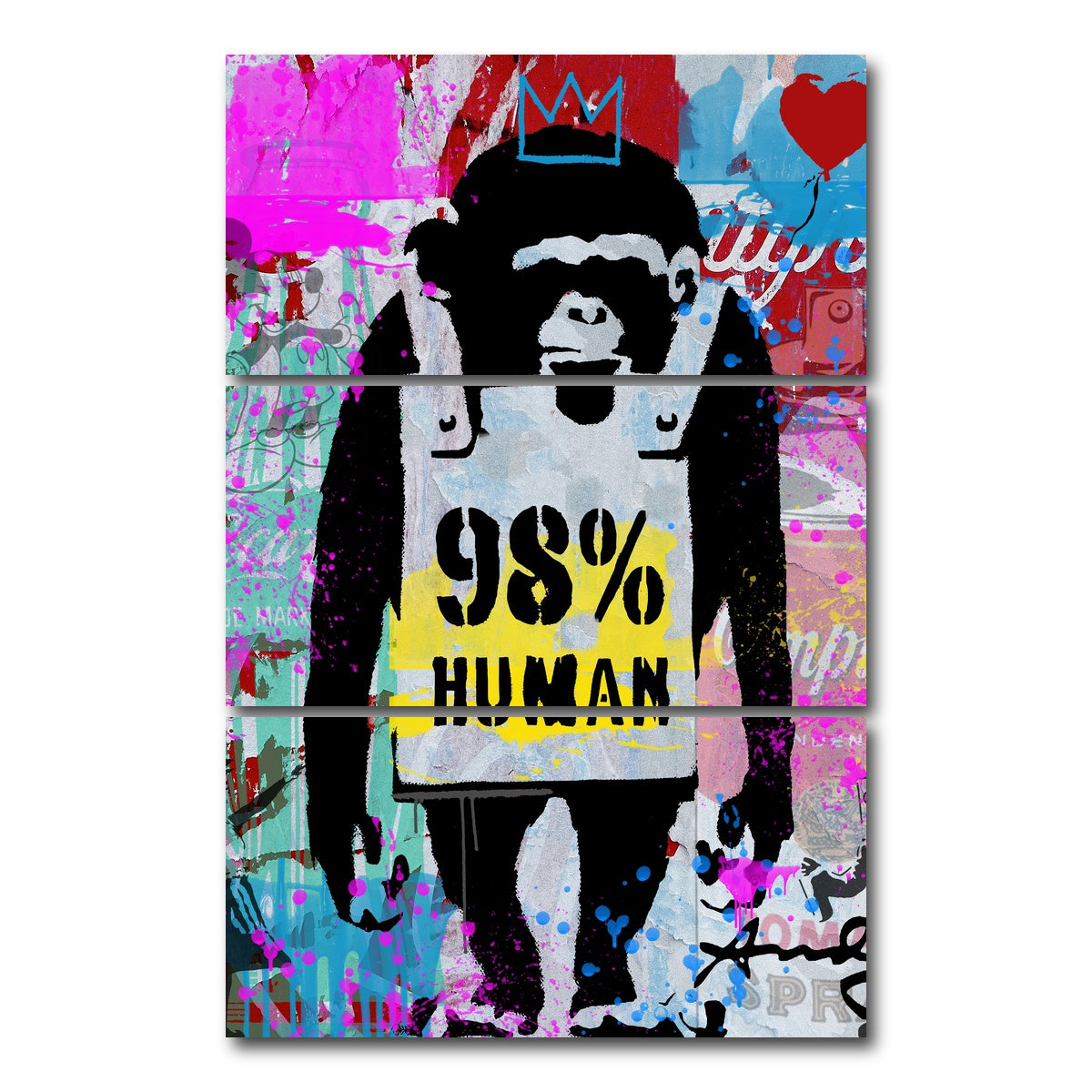 AUTO-MOCKUP WHITE | 98% human | 3 Piece | Gallery Wrap Canvas | group=12x24_stacked