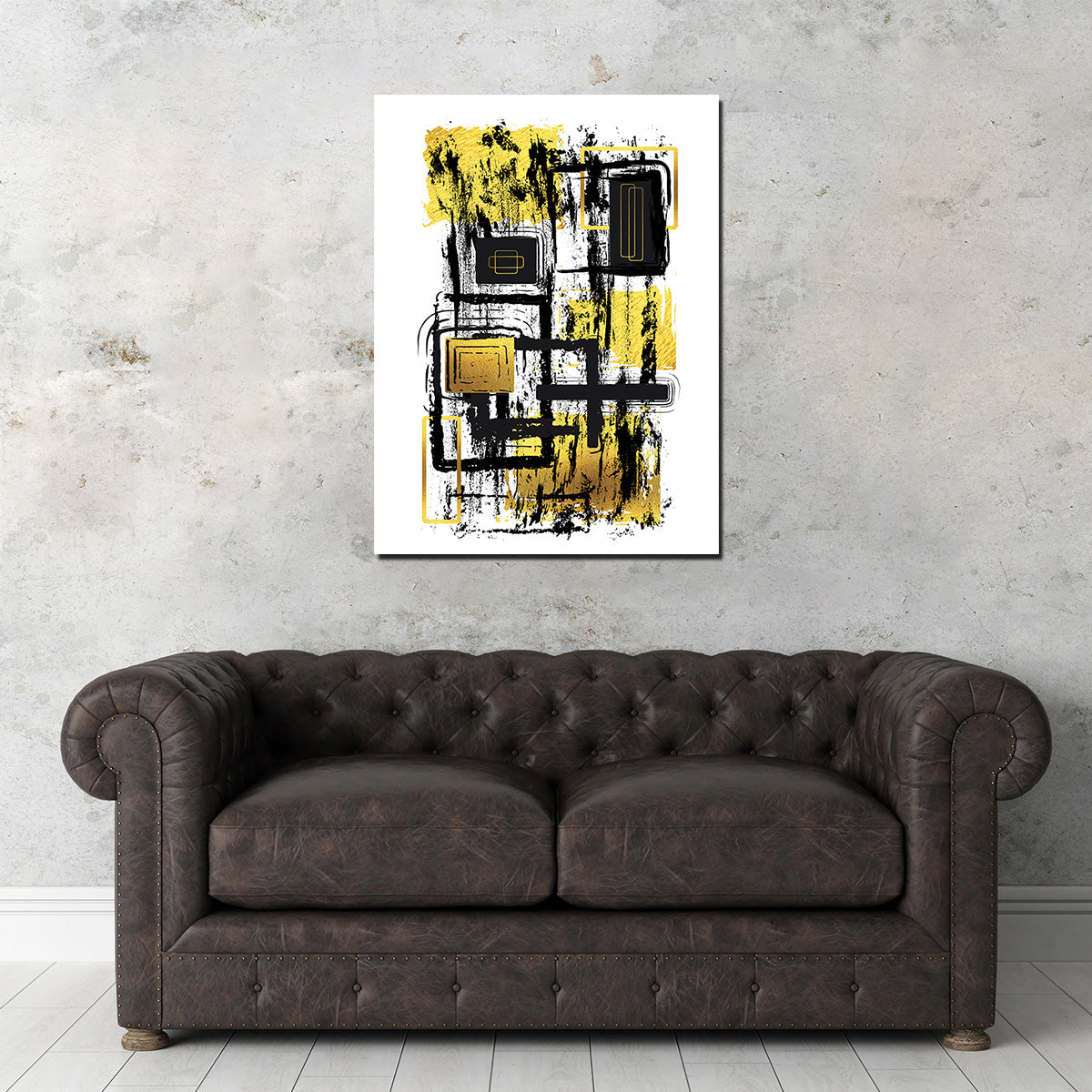 ABSTRACT ART Construction Plan Wall Art