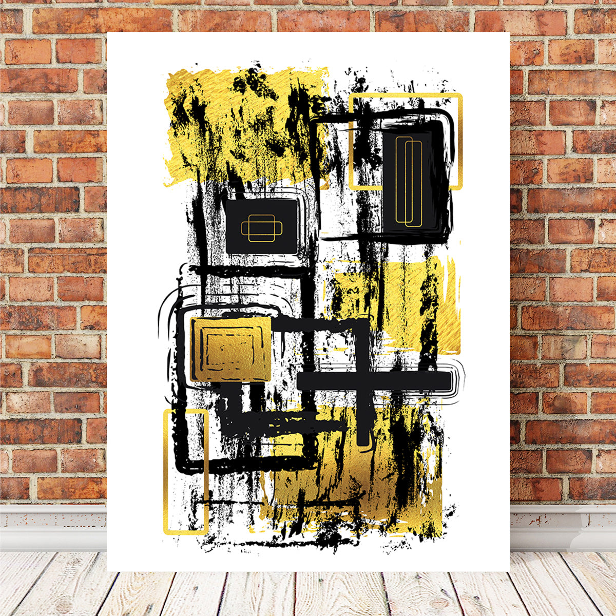 ABSTRACT ART Construction Plan Wall Art