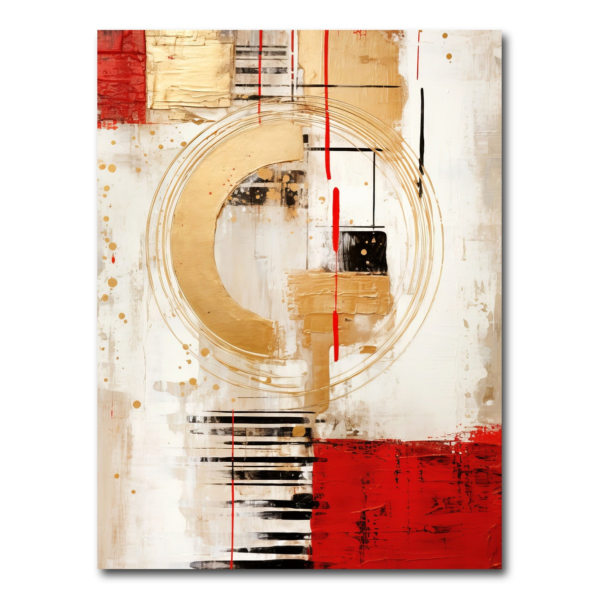 AUTO-MOCKUP WHITE | ABSTRACT ART Atmospheric excitement | 1 Piece | Gallery Wrap Canvas | group=3x4