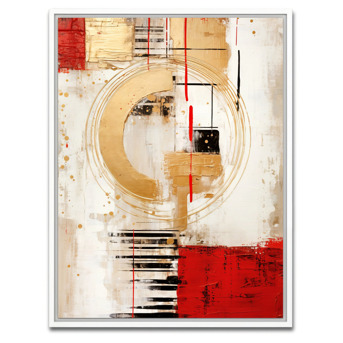 AUTO-MOCKUP WHITE | ABSTRACT ART Atmospheric excitement | 1 Piece | White Framed Canvas | group=3x4