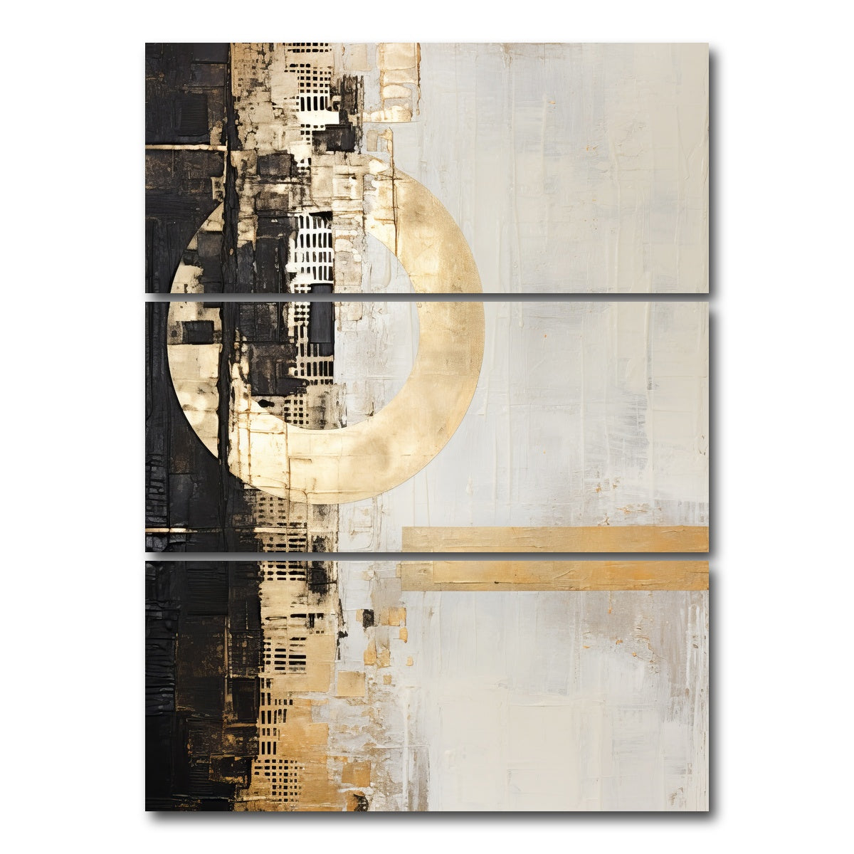 AUTO-MOCKUP WHITE | ABSTRACT ART Balance | 3 Piece | Gallery Wrap Canvas | group=8x18_stacked