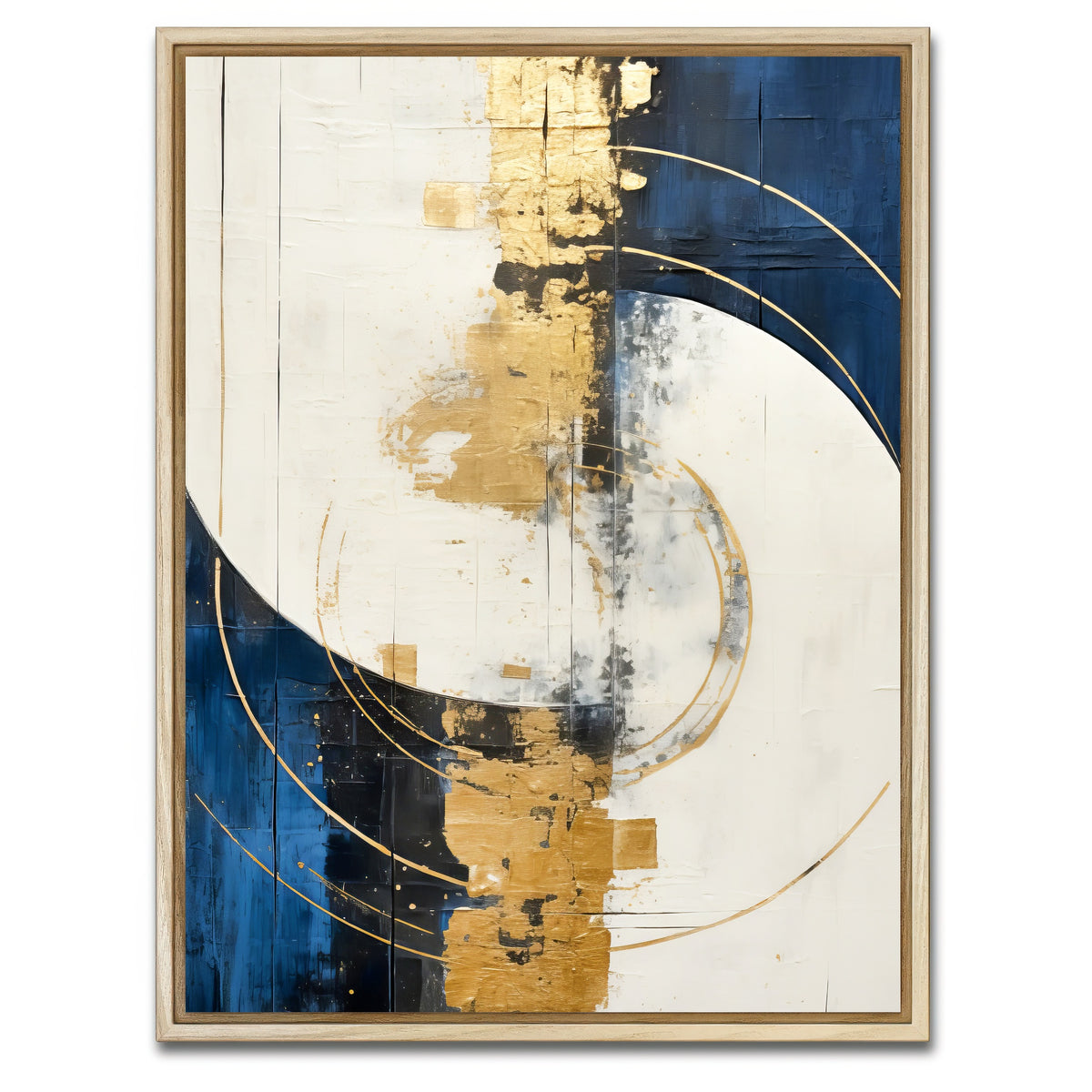 AUTO-MOCKUP WHITE | ABSTRACT ART Blazing Sun | 1 Piece | Natural Framed Canvas | group=3x4