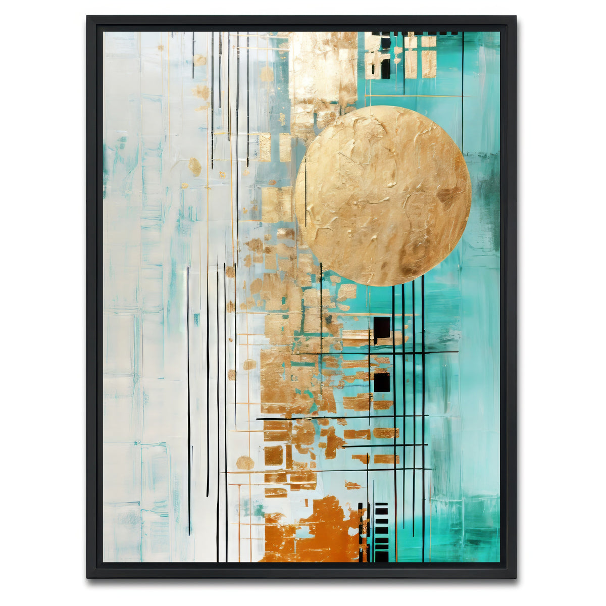 AUTO-MOCKUP WHITE | ABSTRACT ART Bright day | 1 Piece | Black Framed Canvas | group=3x4