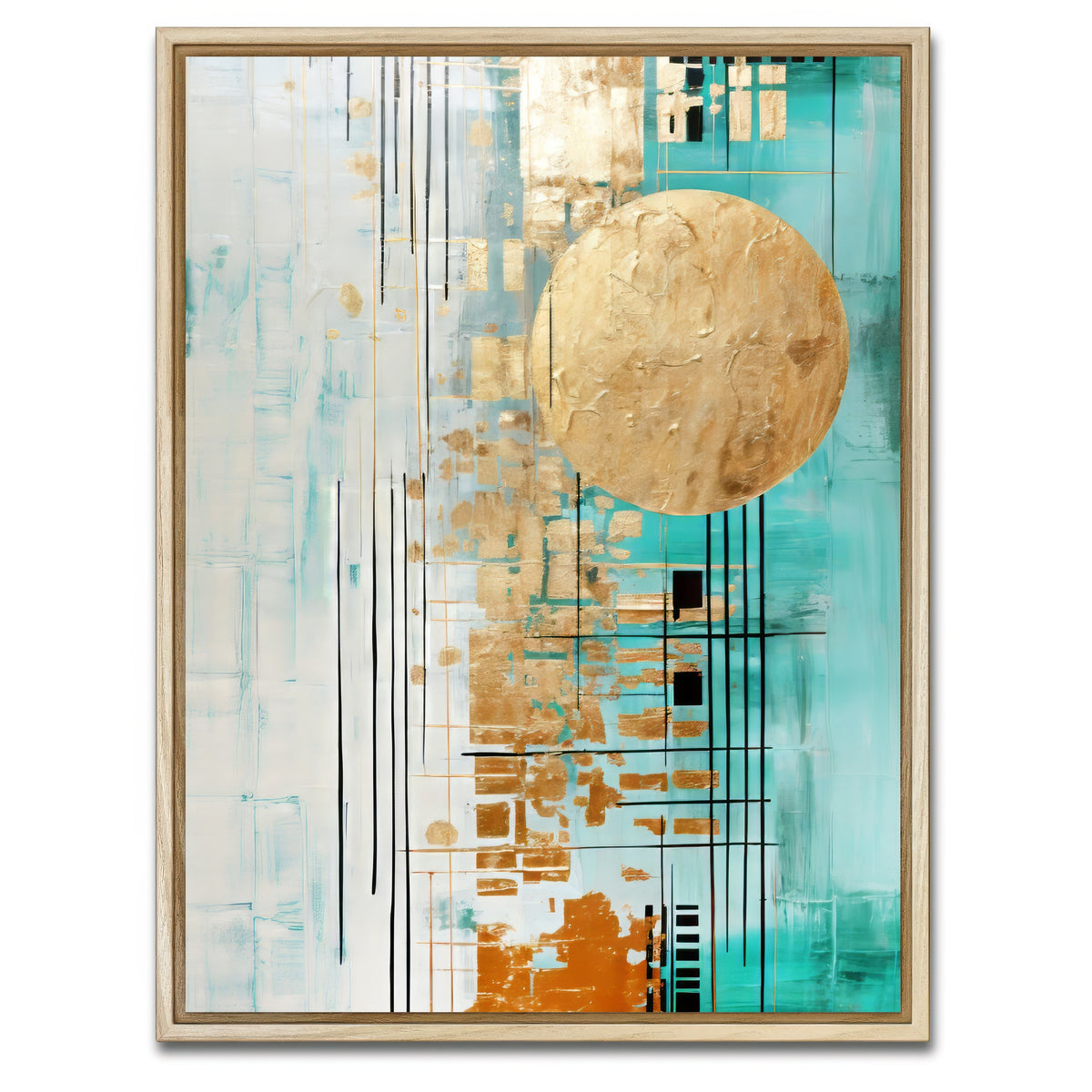 AUTO-MOCKUP WHITE | ABSTRACT ART Bright day | 1 Piece | Natural Framed Canvas | group=3x4