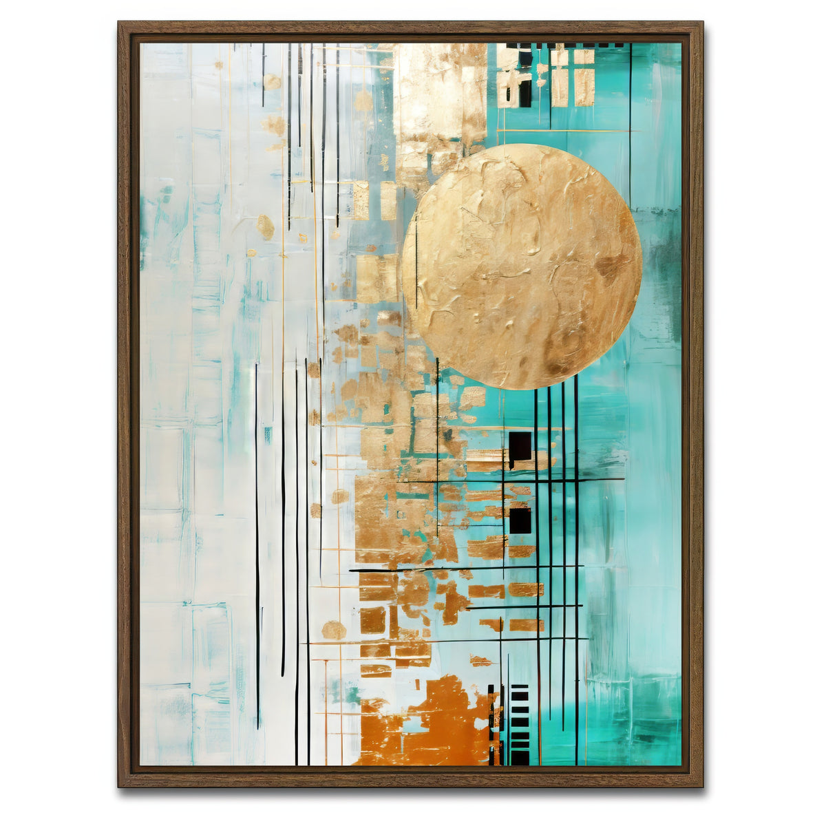 AUTO-MOCKUP WHITE | ABSTRACT ART Bright day | 1 Piece | Walnut Framed Canvas | group=3x4