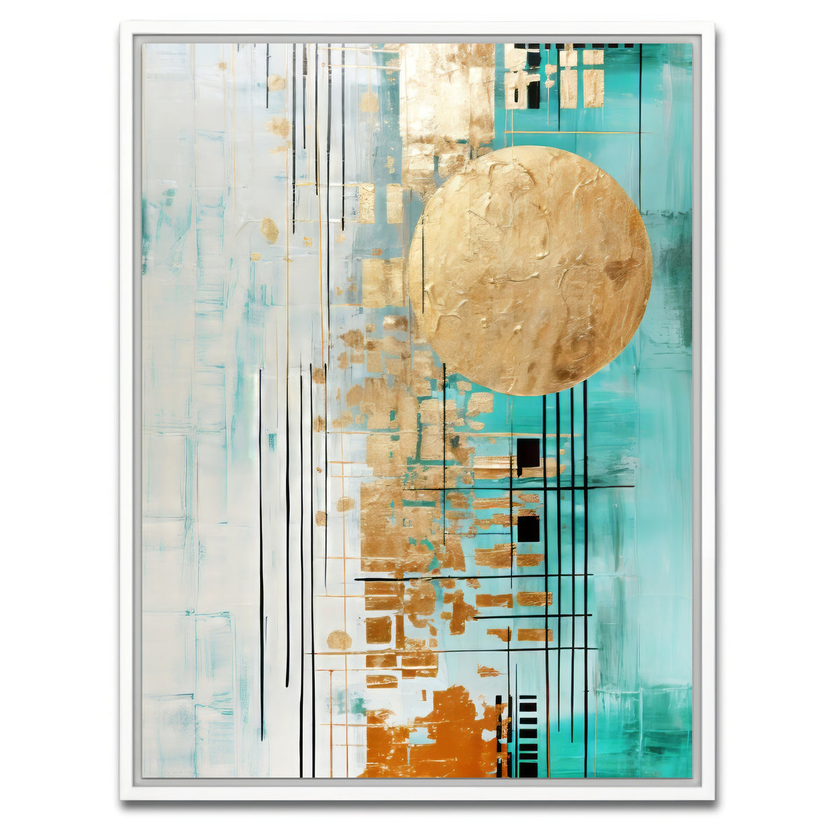 AUTO-MOCKUP WHITE | ABSTRACT ART Bright day | 1 Piece | White Framed Canvas | group=3x4