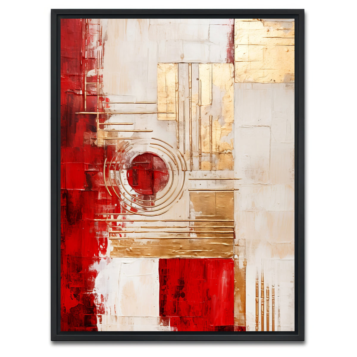 AUTO-MOCKUP WHITE | ABSTRACT ART Christmas Season | 1 Piece | Black Framed Canvas | group=3x4
