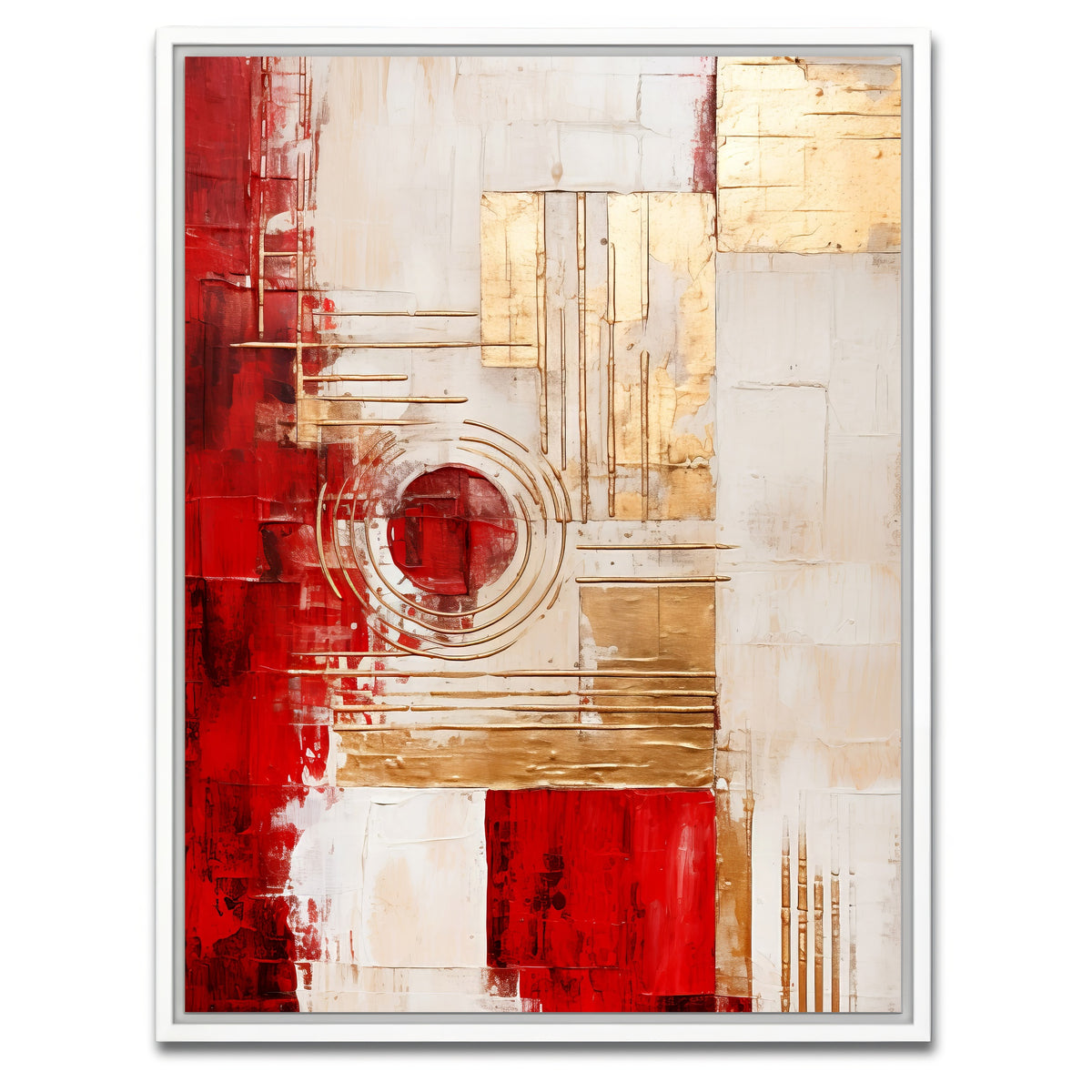AUTO-MOCKUP WHITE | ABSTRACT ART Christmas Season | 1 Piece | White Framed Canvas | group=3x4