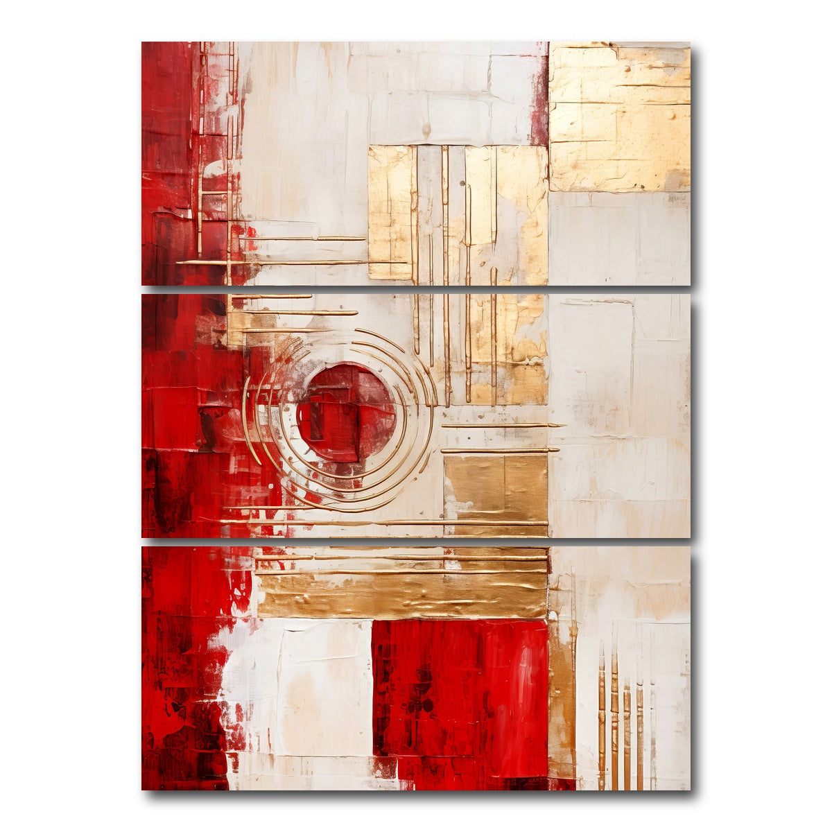AUTO-MOCKUP WHITE | ABSTRACT ART Christmas Season | 3 Piece | Gallery Wrap Canvas | group=8x18_stacked