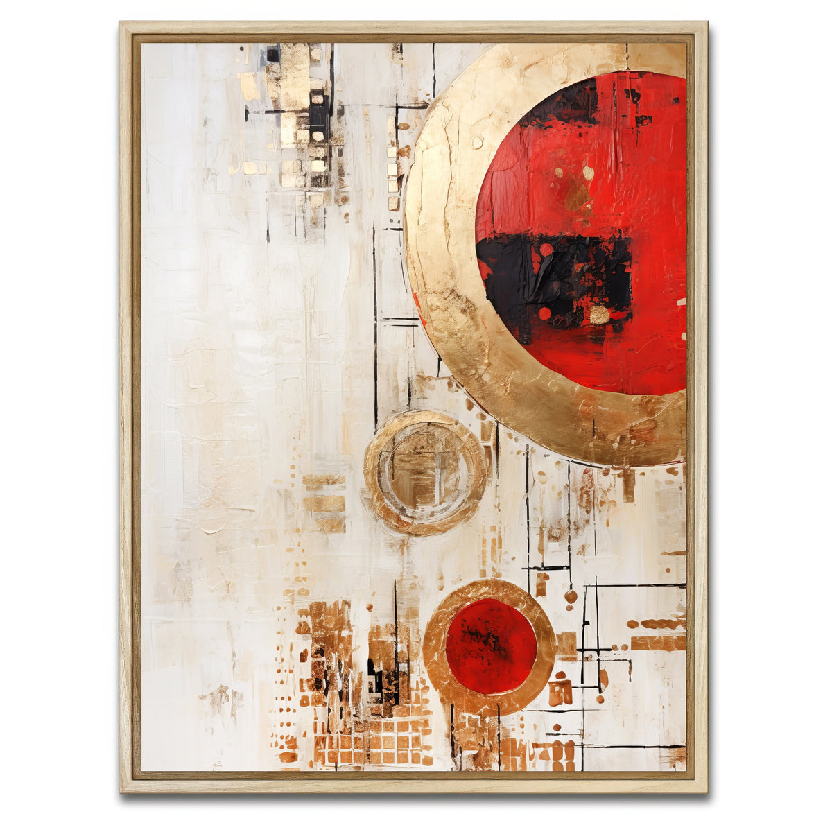 AUTO-MOCKUP WHITE | ABSTRACT ART Christmas ornaments | 1 Piece | Natural Framed Canvas | group=3x4