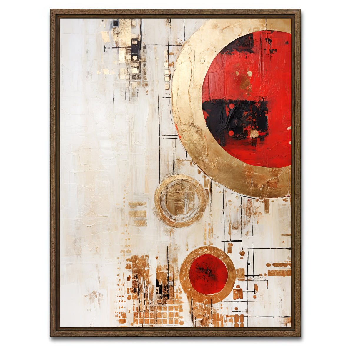 AUTO-MOCKUP WHITE | ABSTRACT ART Christmas ornaments | 1 Piece | Walnut Framed Canvas | group=3x4