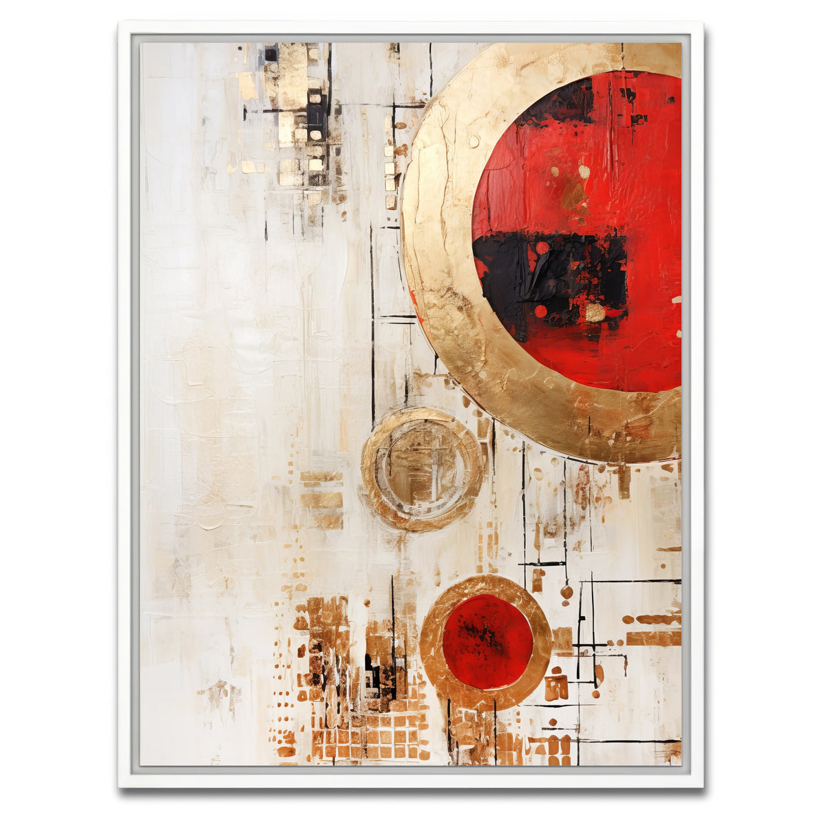 AUTO-MOCKUP WHITE | ABSTRACT ART Christmas ornaments | 1 Piece | White Framed Canvas | group=3x4