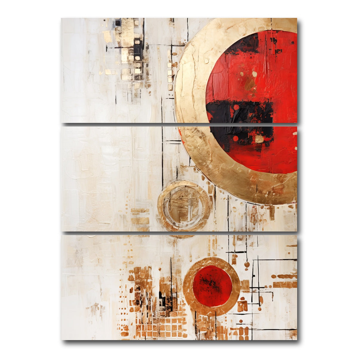 AUTO-MOCKUP WHITE | ABSTRACT ART Christmas ornaments | 3 Piece | Gallery Wrap Canvas | group=8x18_stacked