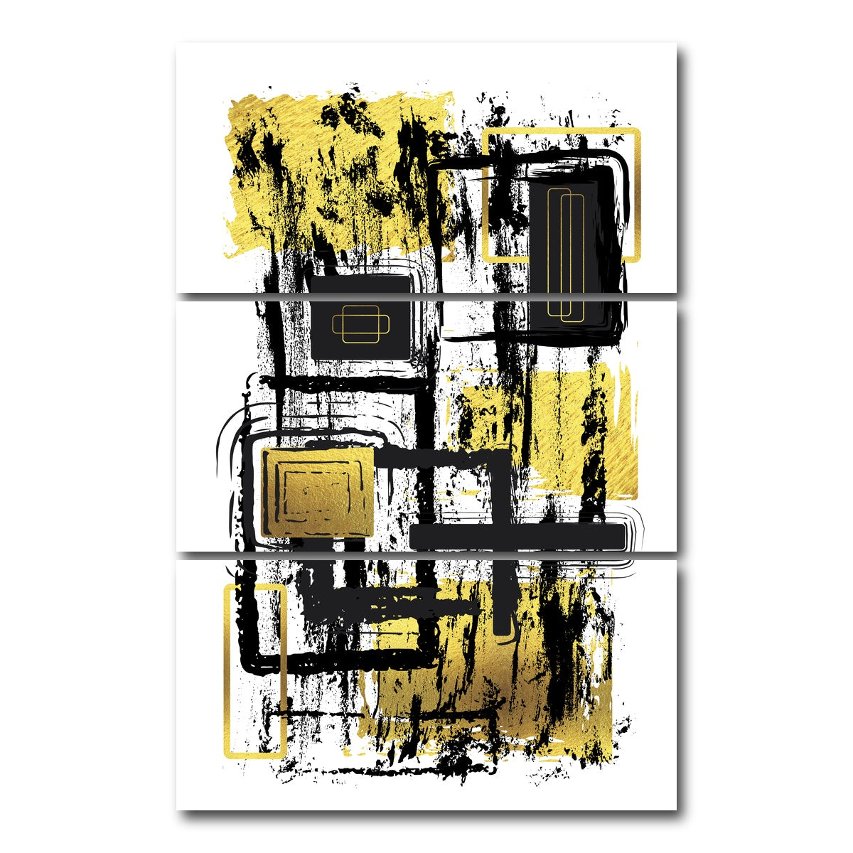 AUTO-MOCKUP WHITE | ABSTRACT ART Construction Plan | 3 Piece | Gallery Wrap Canvas | group=12x24_stacked