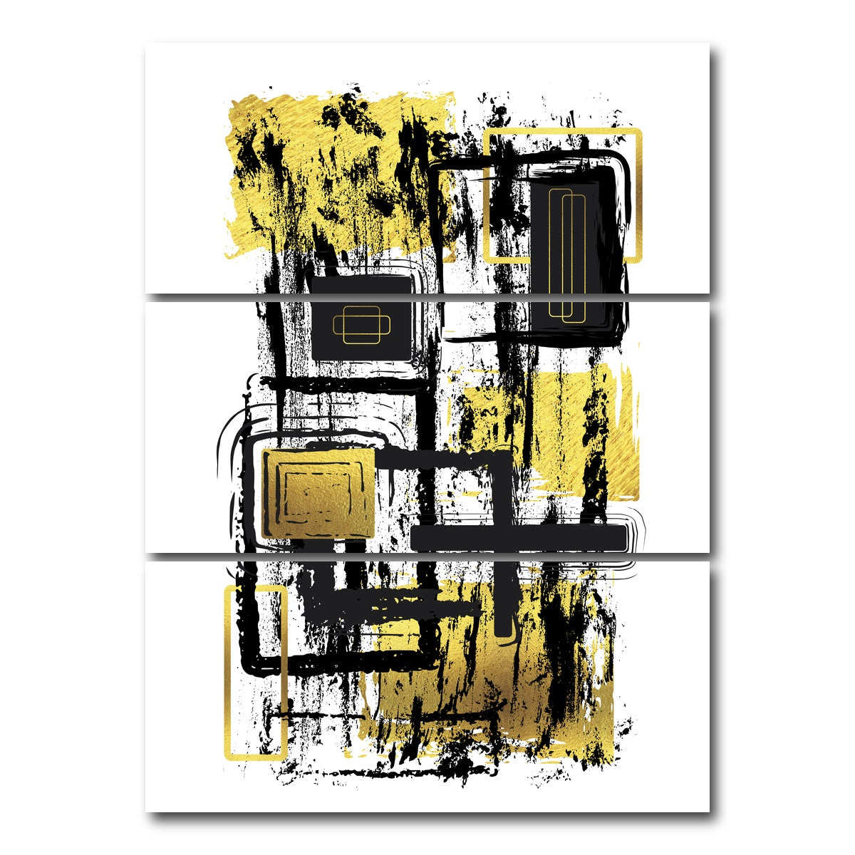 AUTO-MOCKUP WHITE | ABSTRACT ART Construction Plan | 3 Piece | Gallery Wrap Canvas | group=8x18_stacked