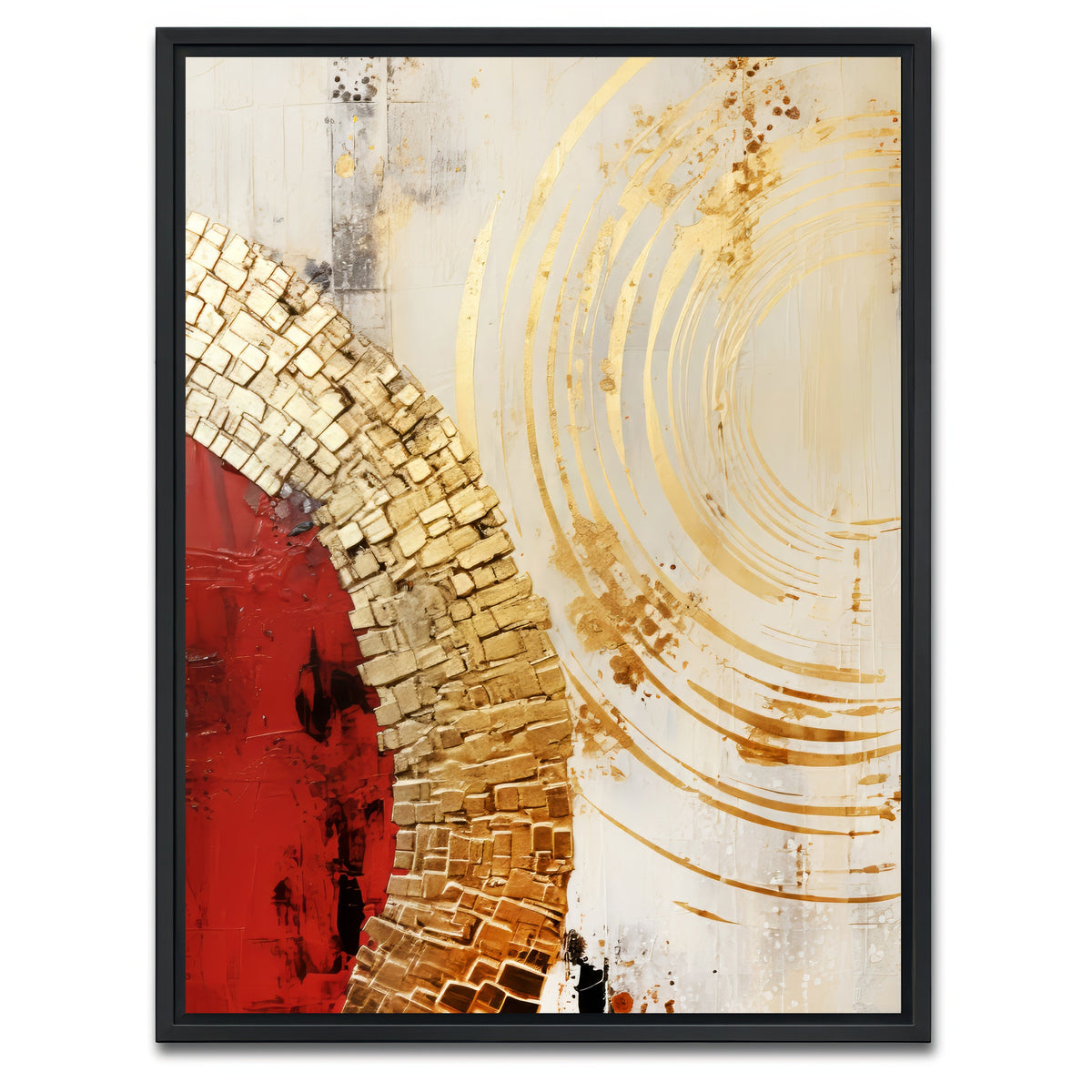 AUTO-MOCKUP WHITE | ABSTRACT ART Contact | 1 Piece | Black Framed Canvas | group=3x4