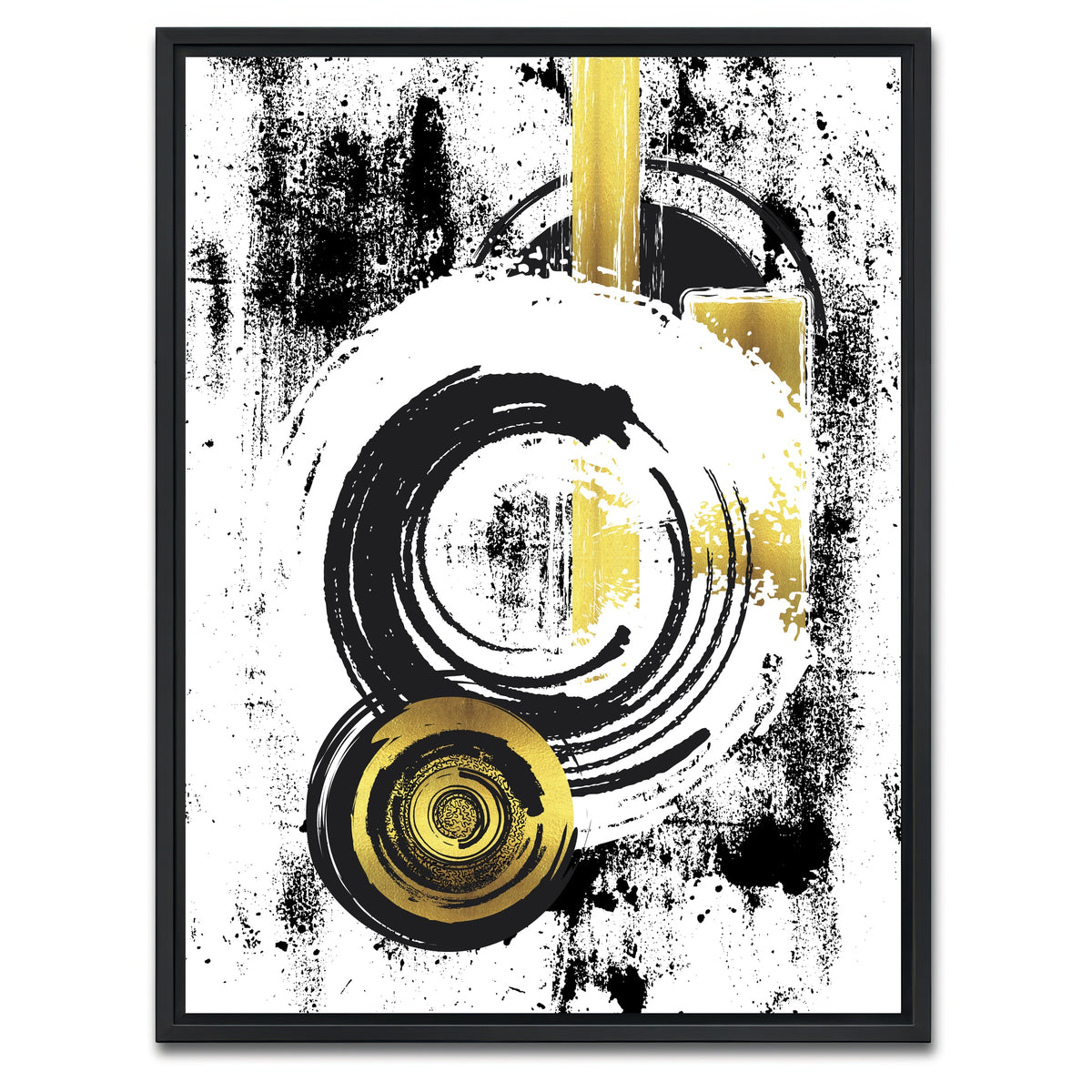 AUTO-MOCKUP WHITE | ABSTRACT ART Dynamic shapes | 1 Piece | Black Framed Canvas | group=3x4