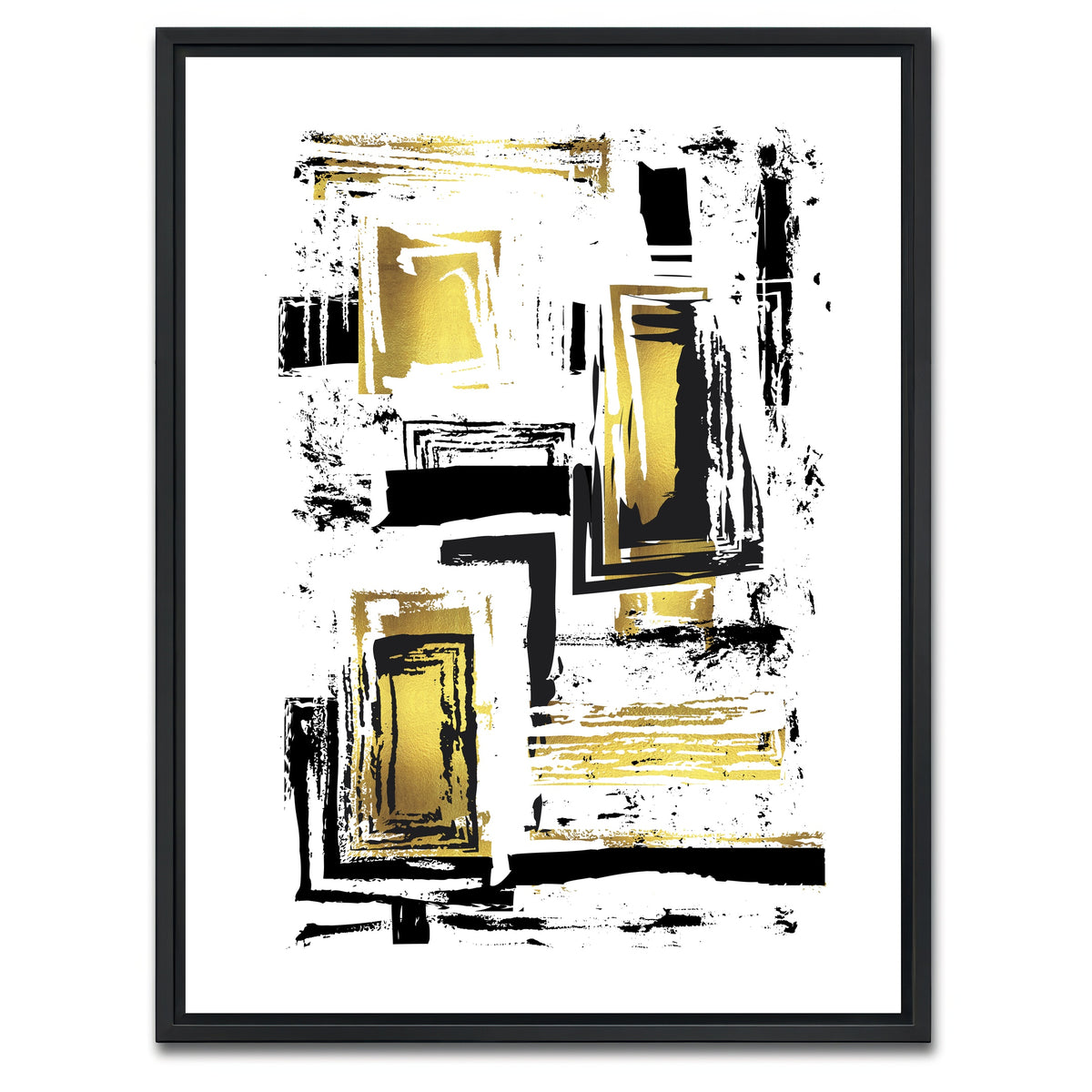 AUTO-MOCKUP WHITE | ABSTRACT ART Edgy Structures | 1 Piece | Black Framed Canvas | group=3x4