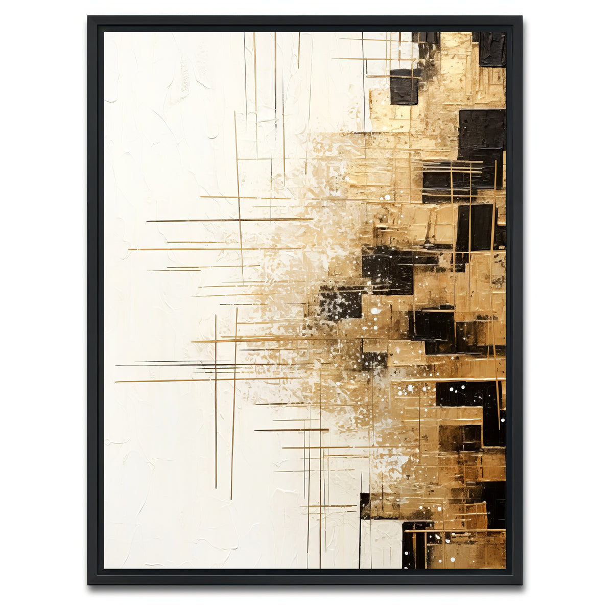 AUTO-MOCKUP WHITE | ABSTRACT ART Growth | 1 Piece | Black Framed Canvas | group=3x4