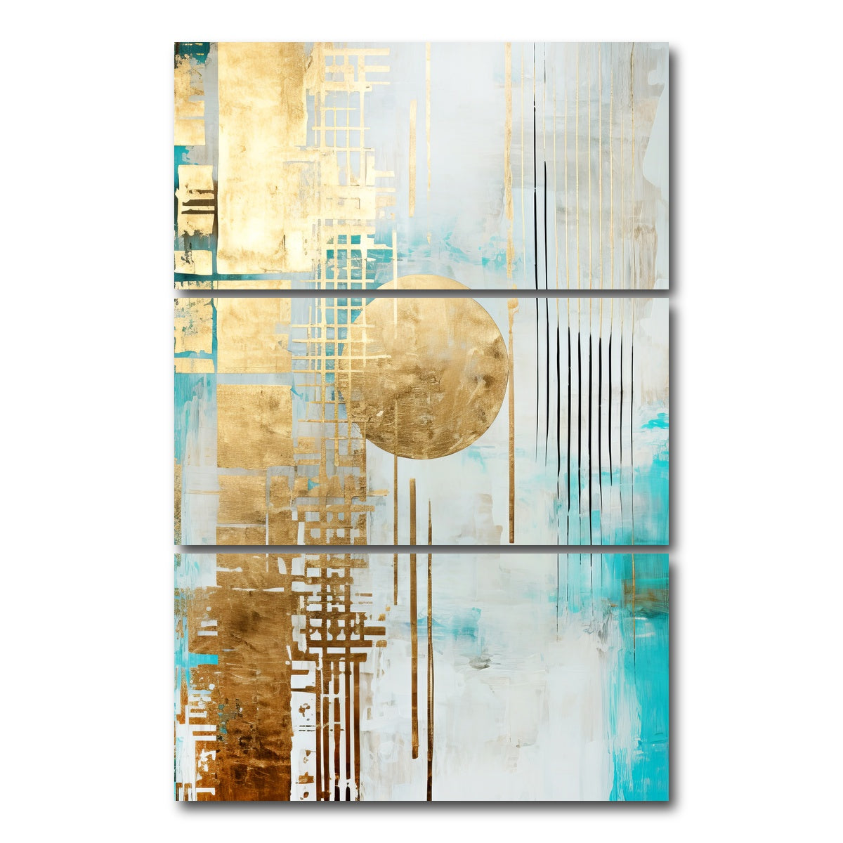 AUTO-MOCKUP WHITE | ABSTRACT ART Heaven's gate | 3 Piece | Gallery Wrap Canvas | group=12x24_stacked
