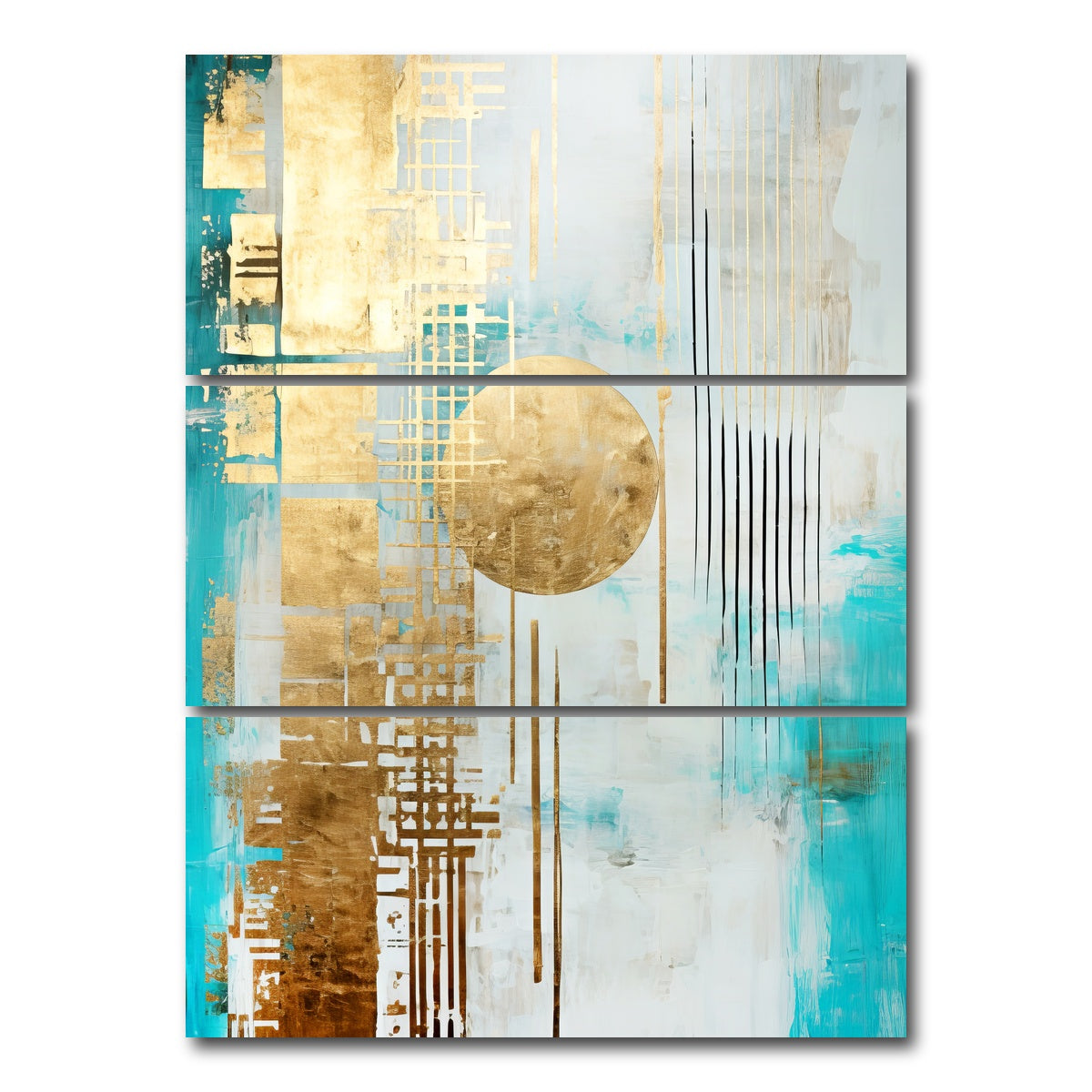 AUTO-MOCKUP WHITE | ABSTRACT ART Heaven's gate | 3 Piece | Gallery Wrap Canvas | group=8x18_stacked
