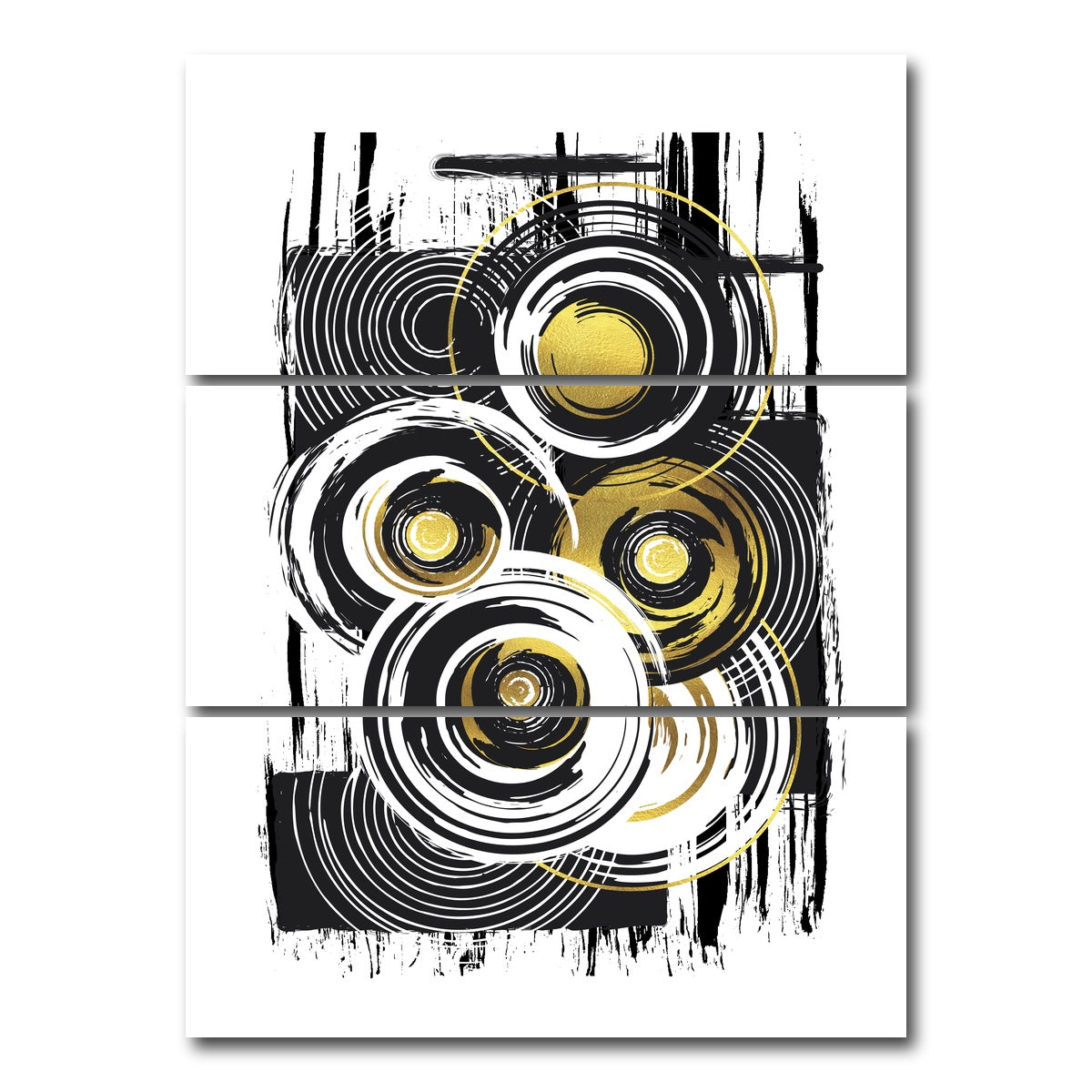 AUTO-MOCKUP WHITE | ABSTRACT ART Heavy Load | 3 Piece | Gallery Wrap Canvas | group=8x18_stacked