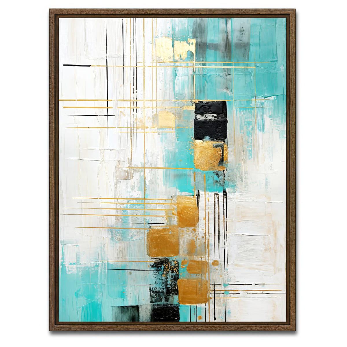 AUTO-MOCKUP WHITE | ABSTRACT ART Life Decisions | 1 Piece | Walnut Framed Canvas | group=3x4