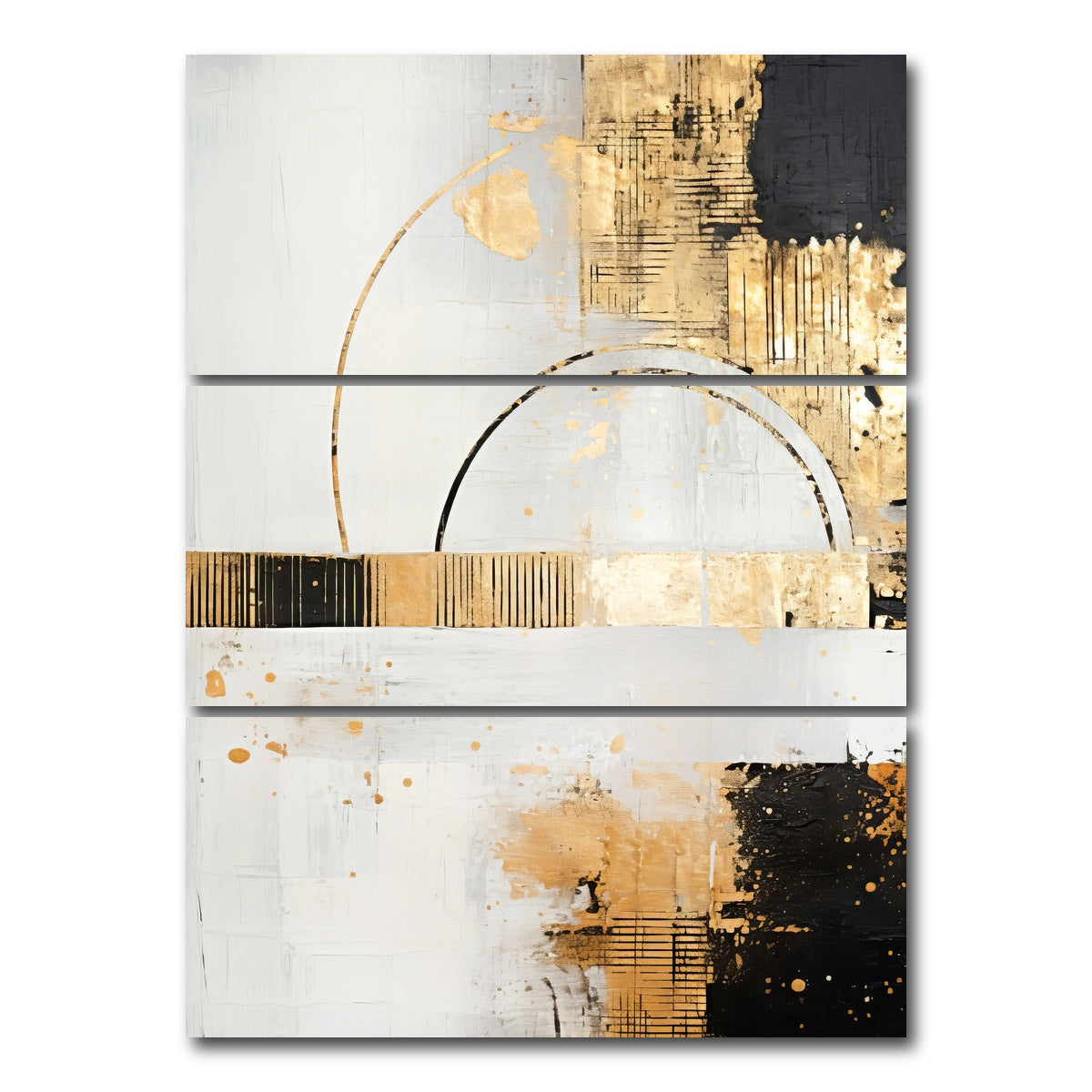 AUTO-MOCKUP WHITE | ABSTRACT ART Lightness | 3 Piece | Gallery Wrap Canvas | group=8x18_stacked