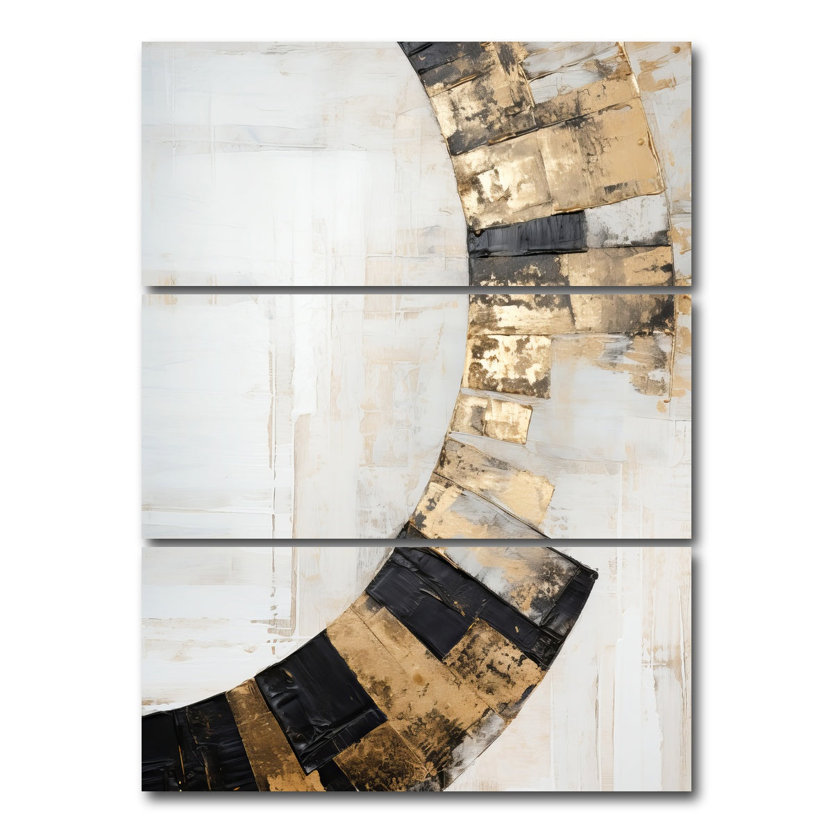 AUTO-MOCKUP WHITE | ABSTRACT ART Passage of time | 3 Piece | Gallery Wrap Canvas | group=8x18_stacked