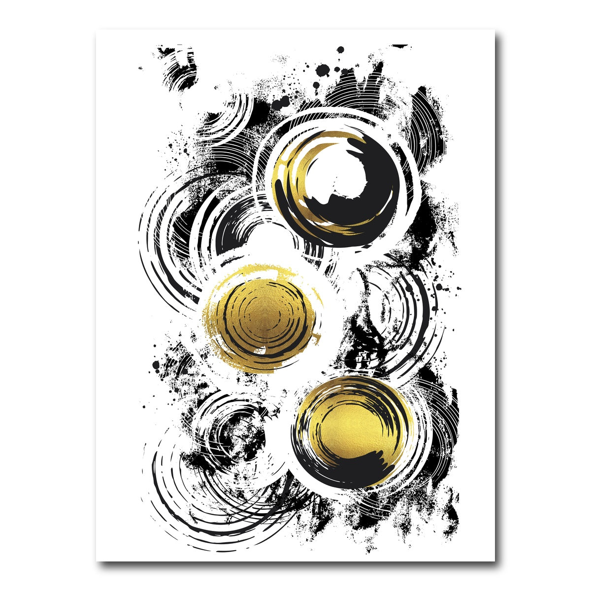 AUTO-MOCKUP WHITE | ABSTRACT ART Raving Circles | 1 Piece | Gallery Wrap Canvas | group=3x4