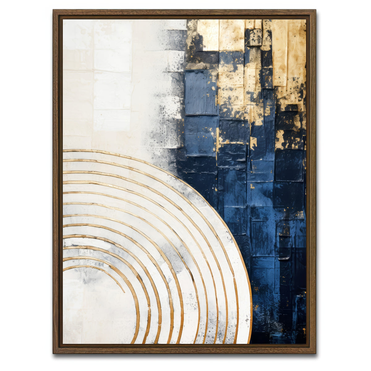 AUTO-MOCKUP WHITE | ABSTRACT ART Solar Power | 1 Piece | Walnut Framed Canvas | group=3x4