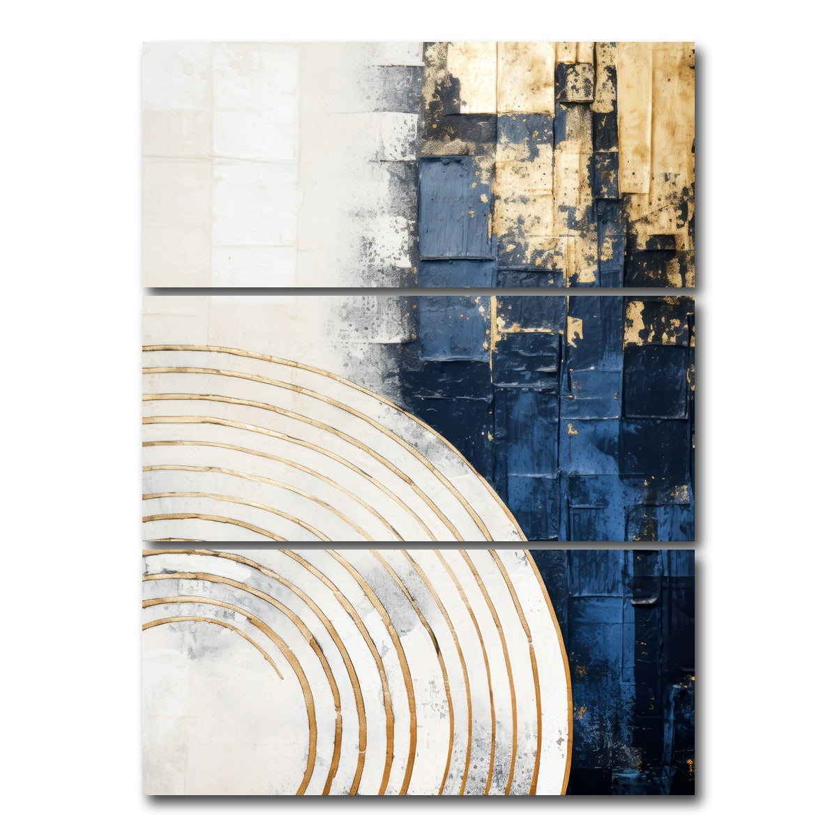 AUTO-MOCKUP WHITE | ABSTRACT ART Solar Power | 3 Piece | Gallery Wrap Canvas | group=8x18_stacked