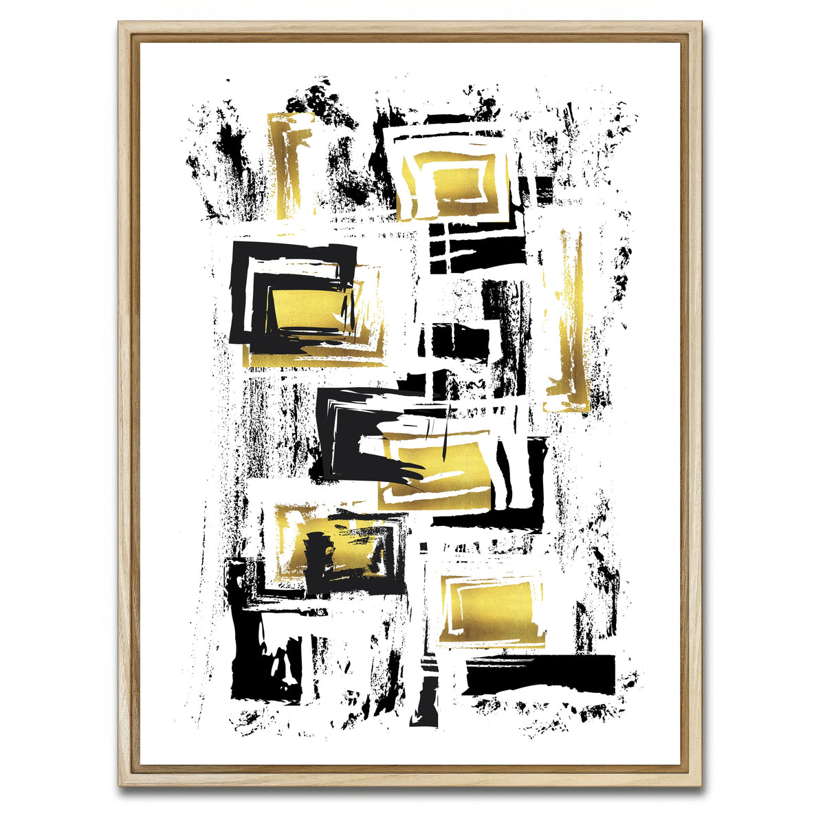 AUTO-MOCKUP WHITE | ABSTRACT ART Squaremania | 1 Piece | Natural Framed Canvas | group=3x4
