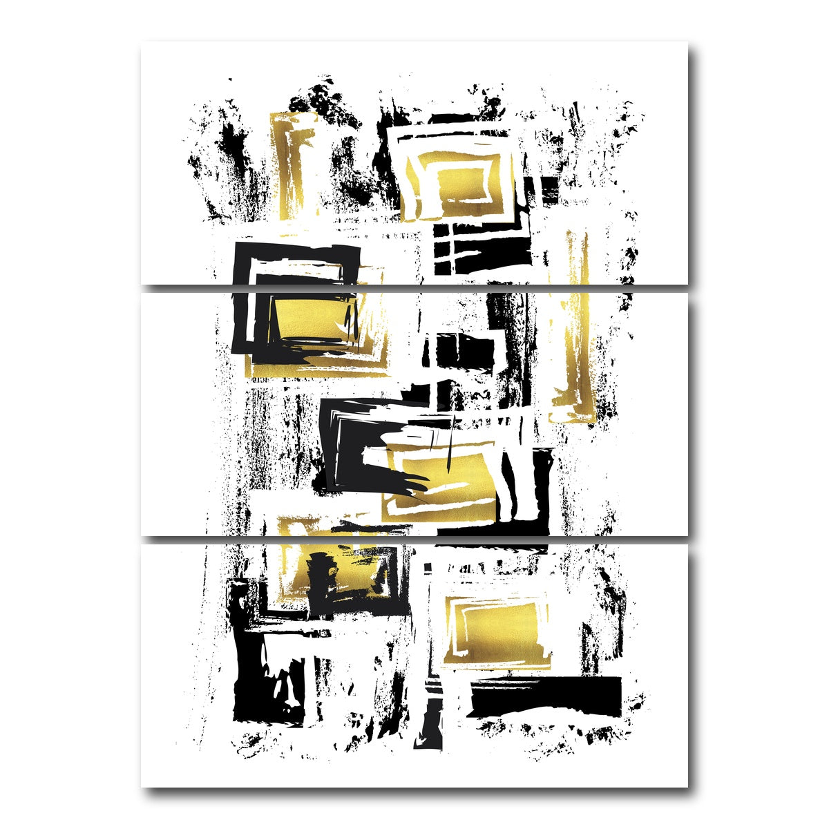AUTO-MOCKUP WHITE | ABSTRACT ART Squaremania | 3 Piece | Gallery Wrap Canvas | group=8x18_stacked