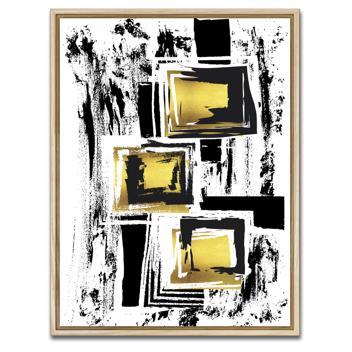 AUTO-MOCKUP WHITE | ABSTRACT ART Urban patterns | 1 Piece | Natural Framed Canvas | group=3x4