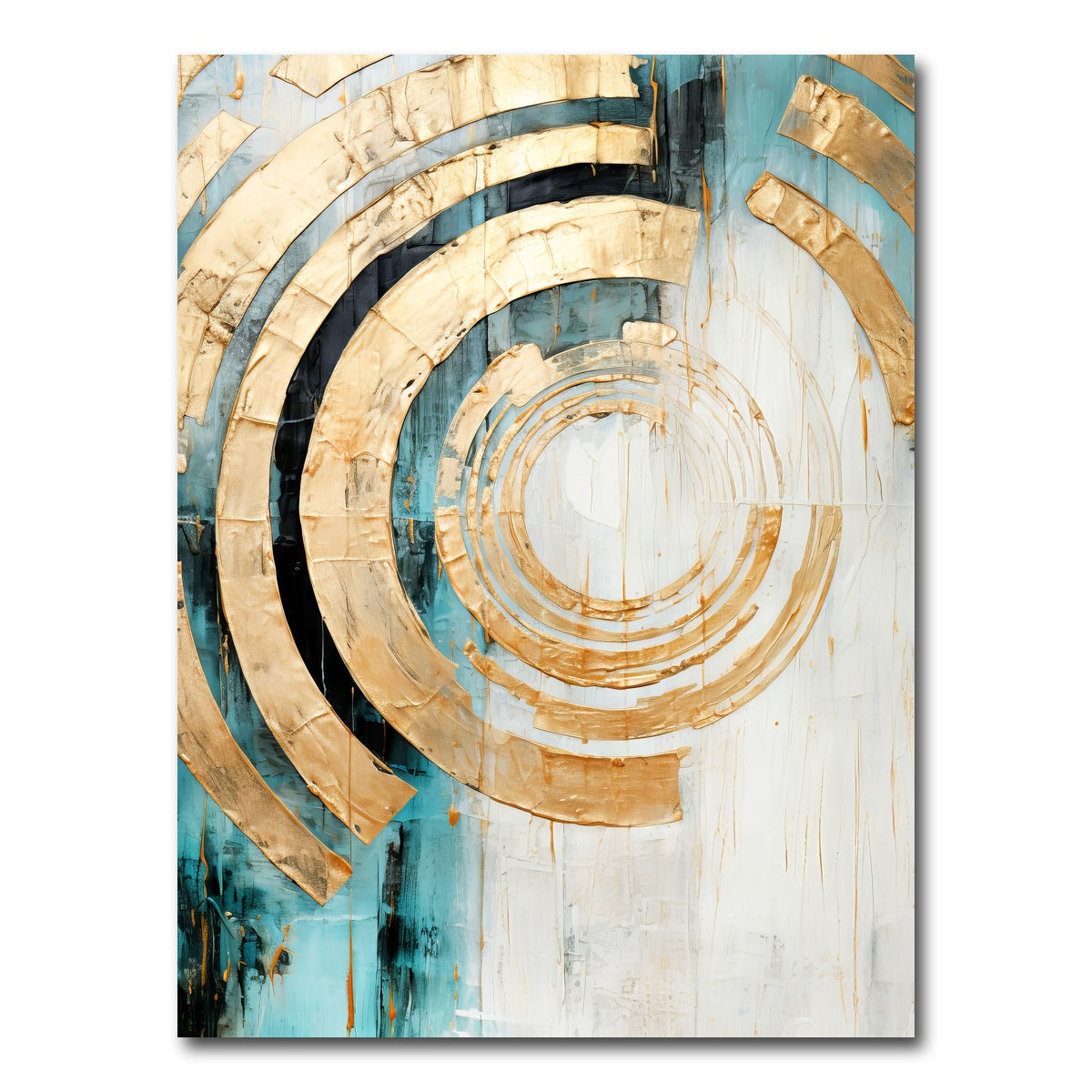 AUTO-MOCKUP WHITE | ABSTRACT ART Vibrant Sun | 1 Piece | Gallery Wrap Canvas | group=3x4