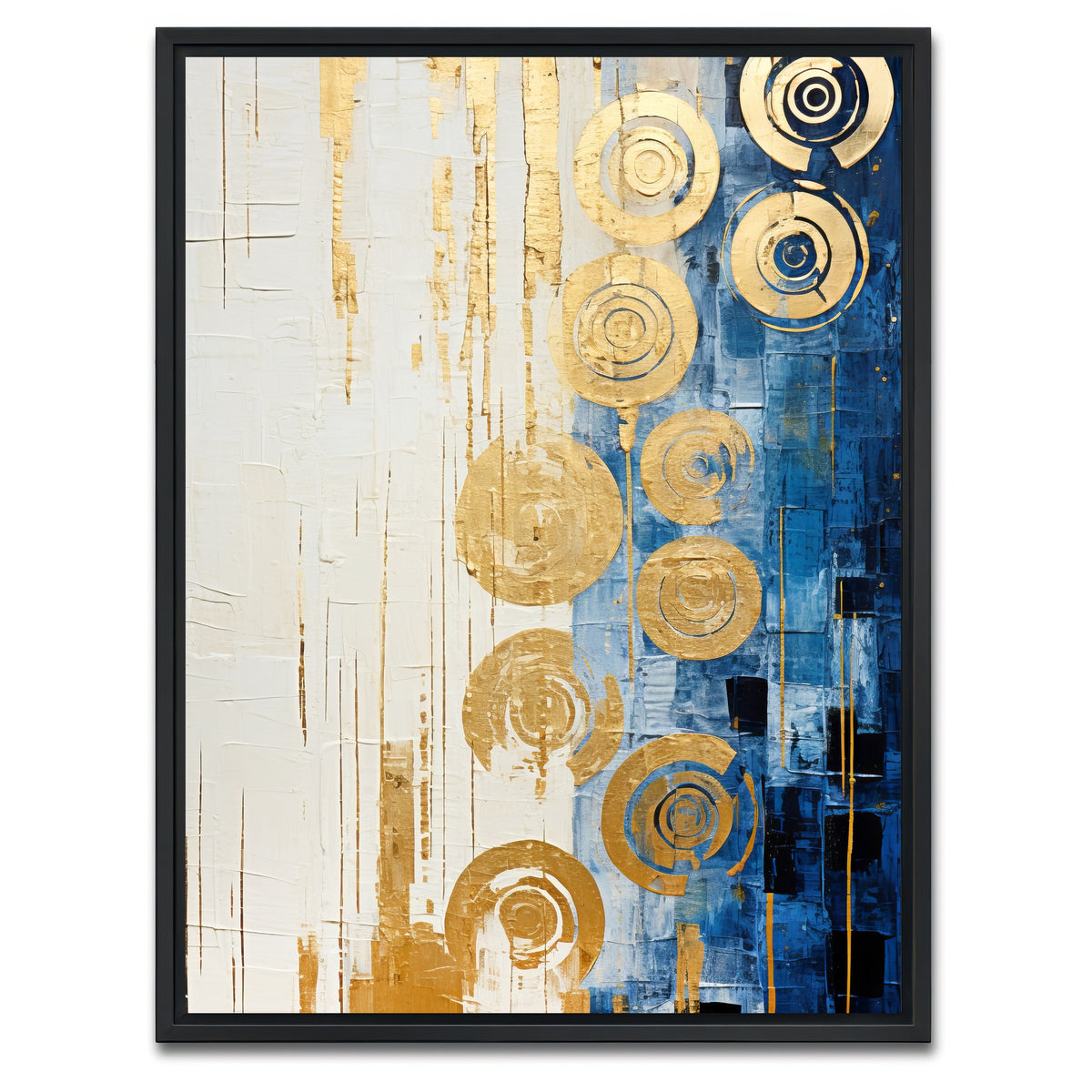 AUTO-MOCKUP WHITE | ABSTRACT ART Water Splashes | 1 Piece | Black Framed Canvas | group=3x4