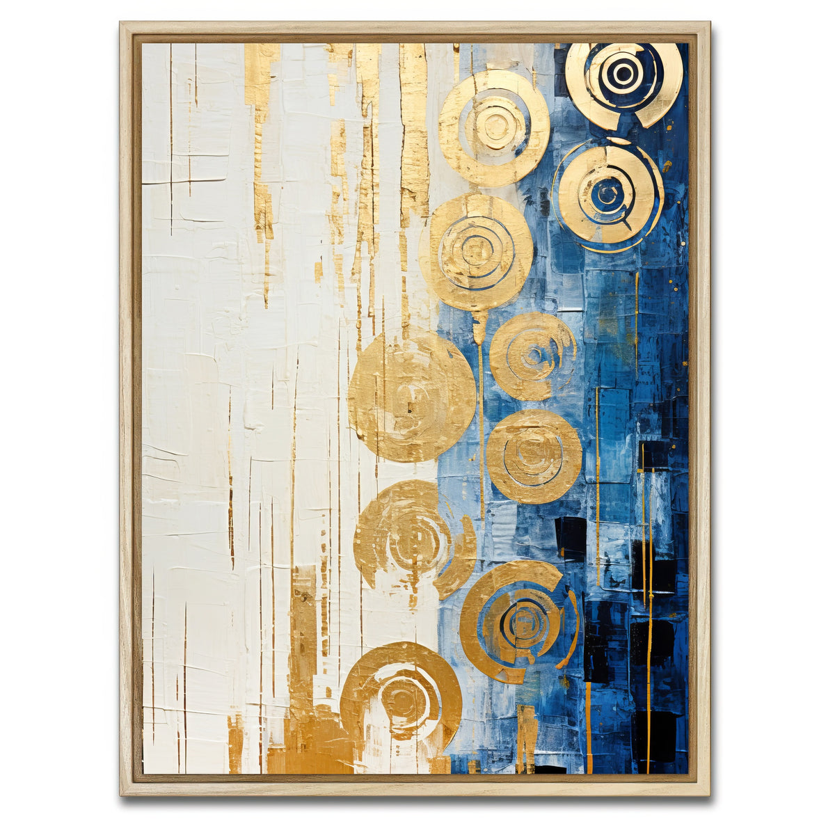 AUTO-MOCKUP WHITE | ABSTRACT ART Water Splashes | 1 Piece | Natural Framed Canvas | group=3x4
