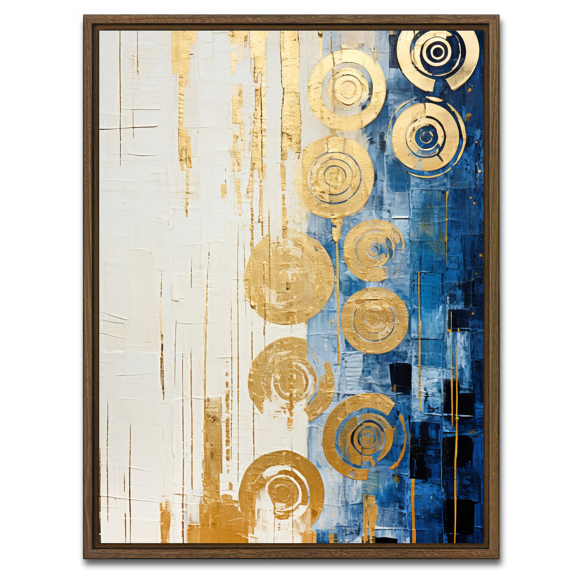 AUTO-MOCKUP WHITE | ABSTRACT ART Water Splashes | 1 Piece | Walnut Framed Canvas | group=3x4