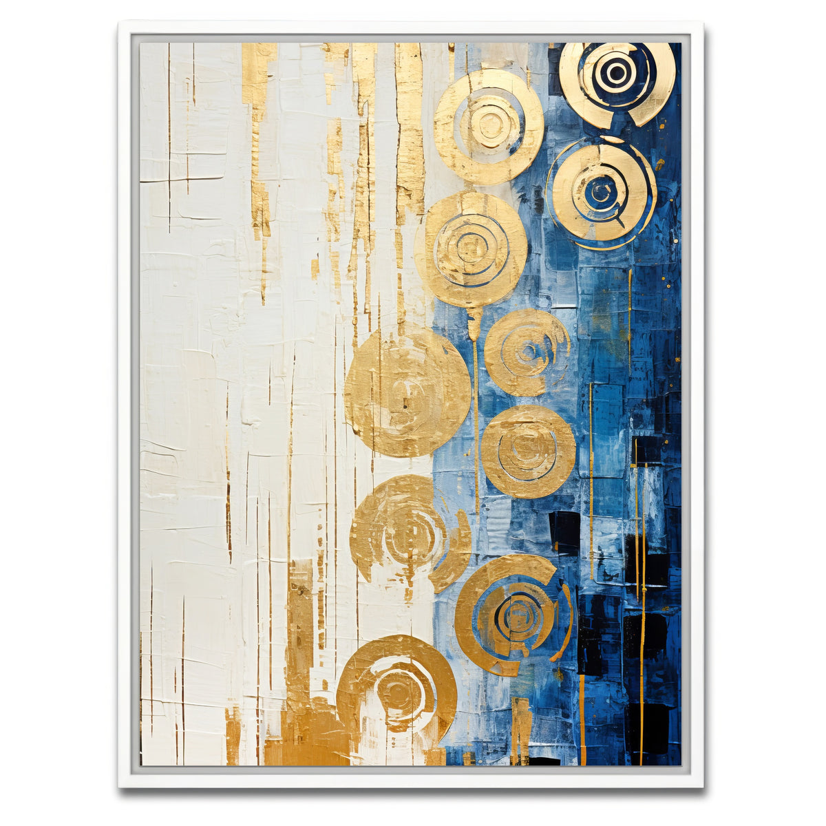 AUTO-MOCKUP WHITE | ABSTRACT ART Water Splashes | 1 Piece | White Framed Canvas | group=3x4